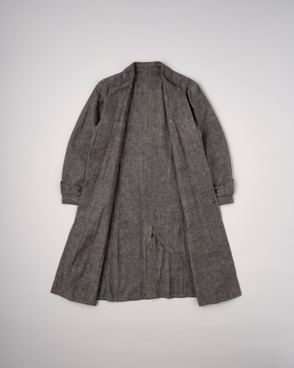 [~40’s] French Vintage Metis Black Chambray Work Coat