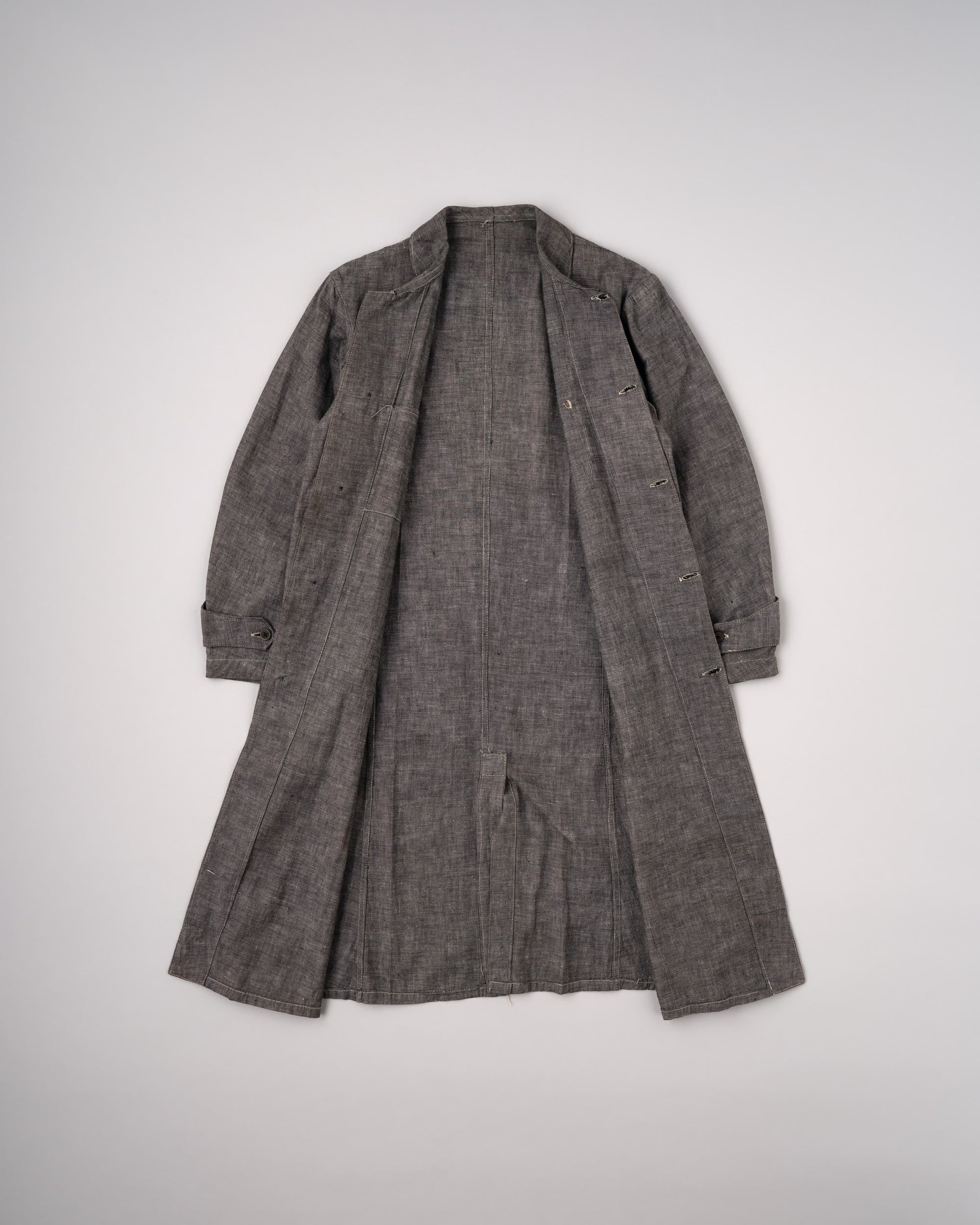 [~40’s] French Vintage Metis Black Chambray Work Coat