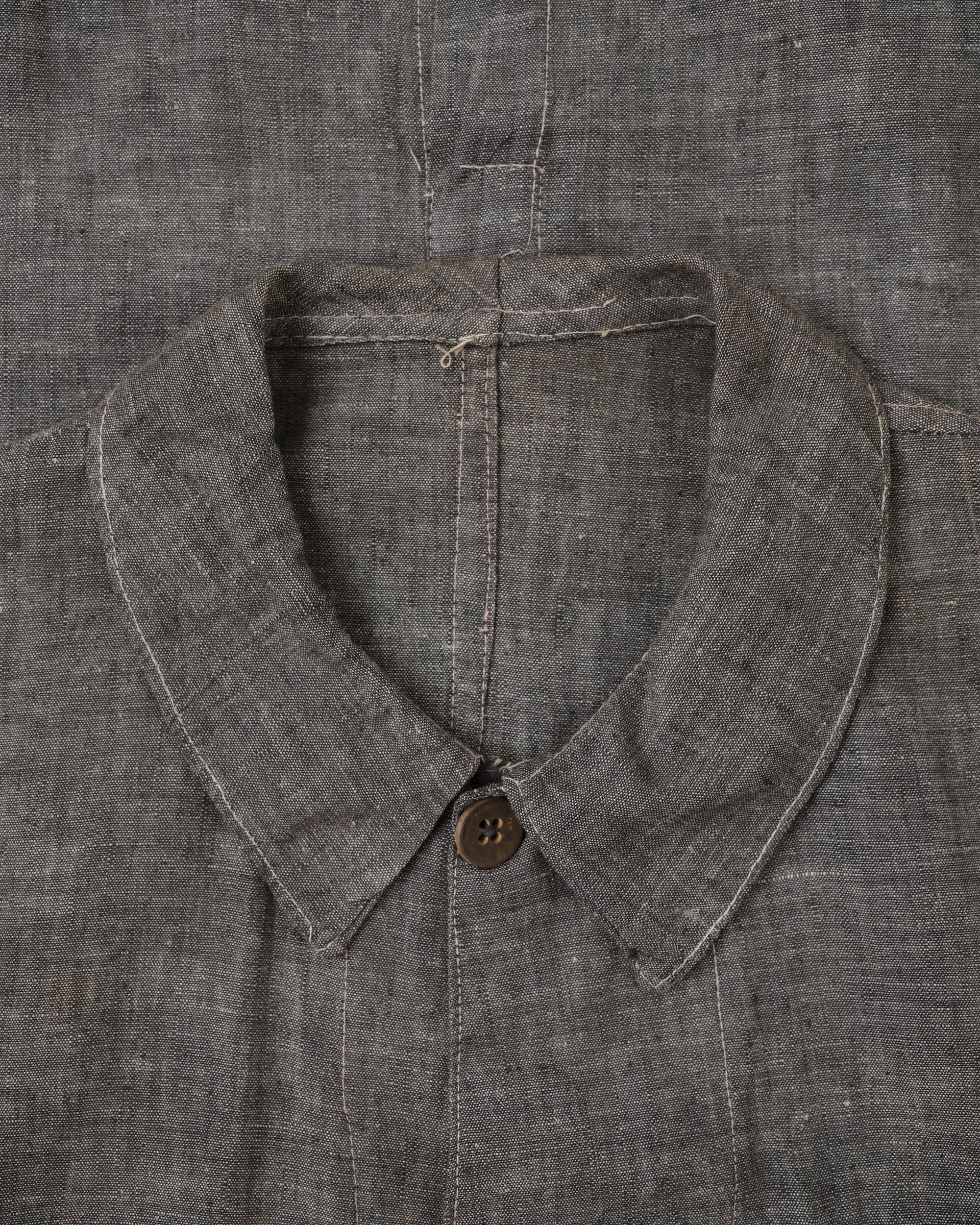 [~40’s] French Vintage Metis Black Chambray Work Coat