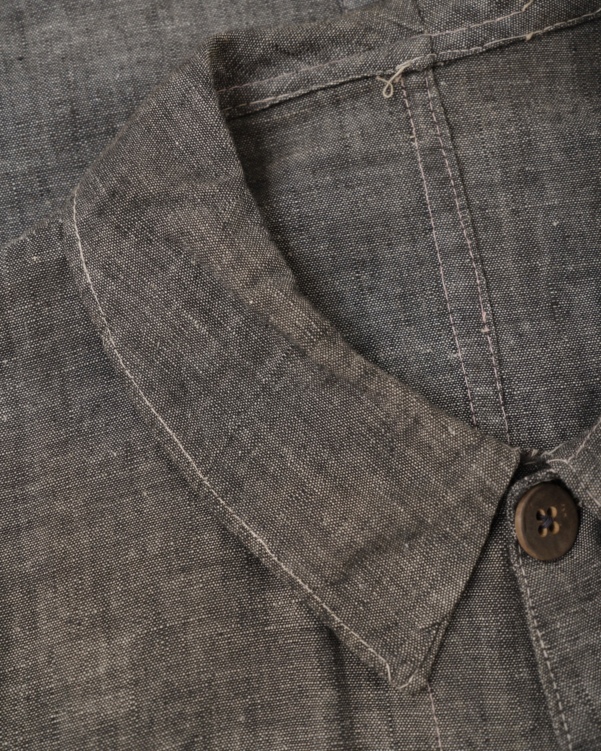 [~40’s] French Vintage Metis Black Chambray Work Coat