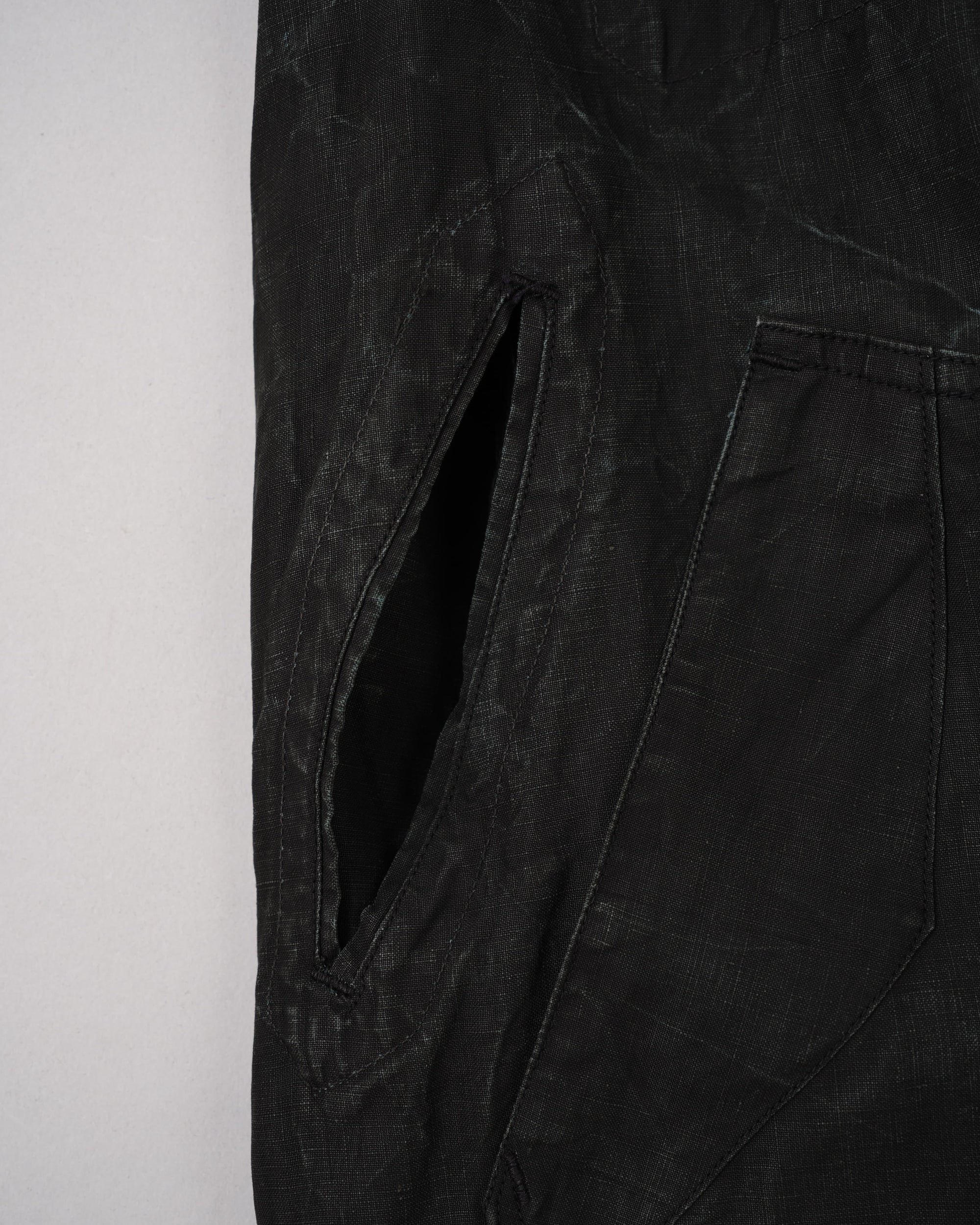[~40’s] French Vintage Black Indigo Linen Maquignon Coat