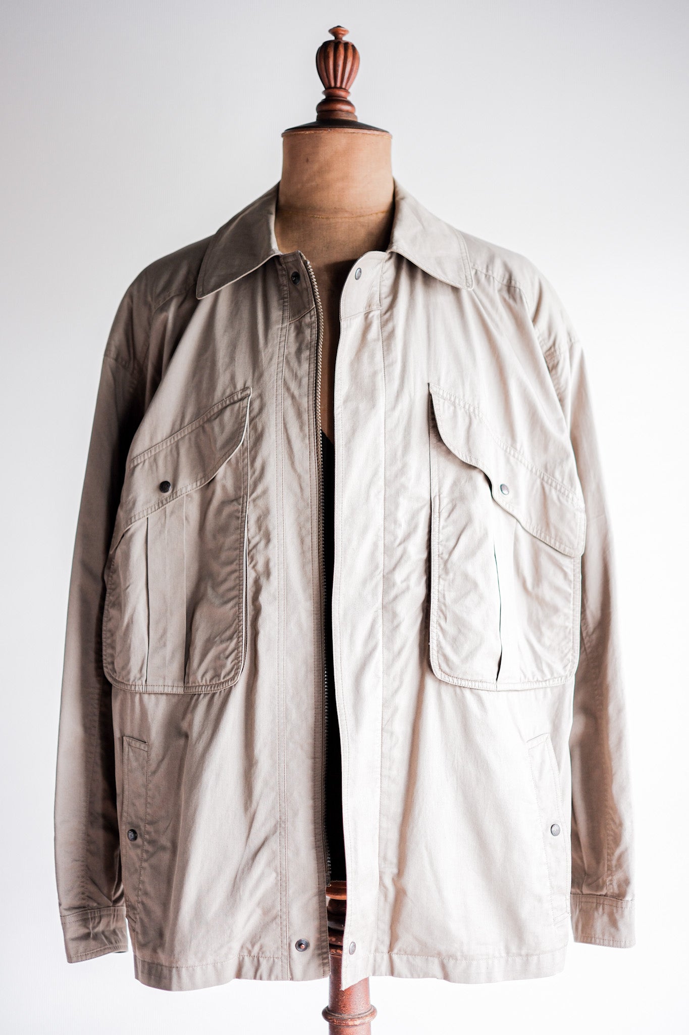 [~ 70's] เสื้อแจ็คเก็ตผ้าฝ้ายมัลติพ็อกเก็ตเก่าขนาด 52