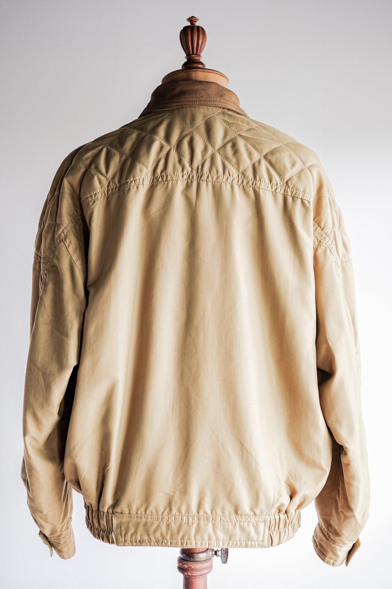 ［~80's］Old Yves Saint Laurent Nylon Quilting Blouson With Chin Strap "Pour Homme"