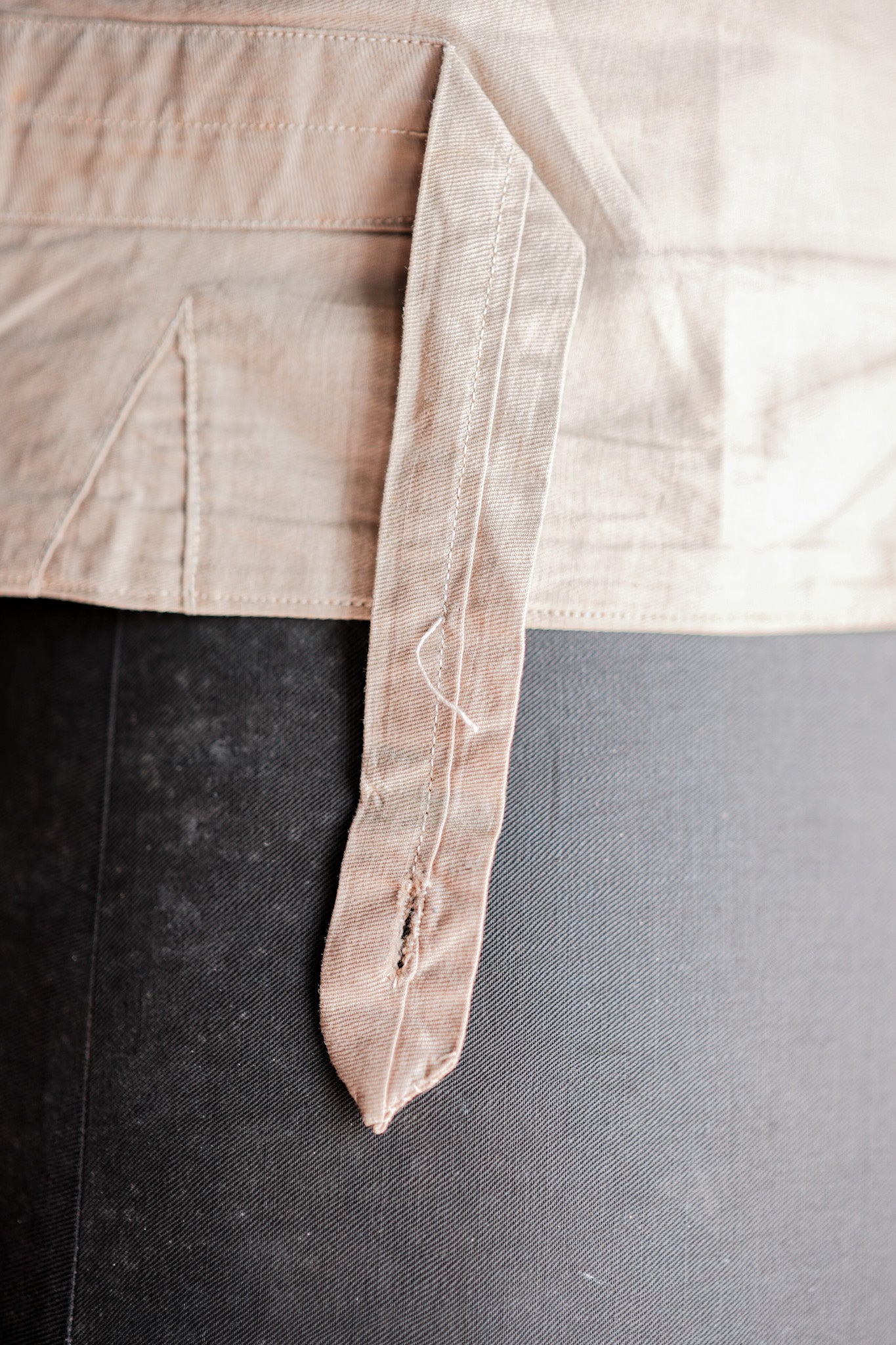 ［~40's］French Vintage Linen Work Gilet