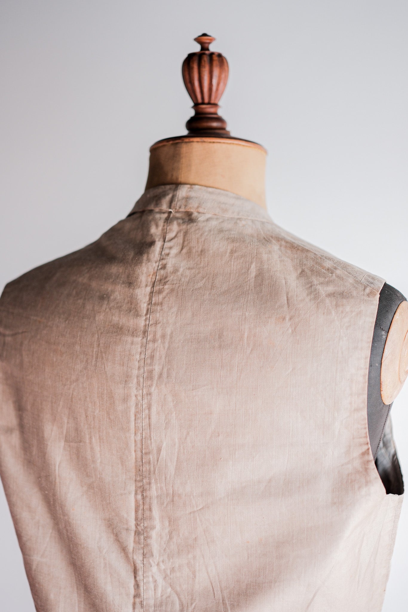 ［~40's］French Vintage Linen Work Gilet