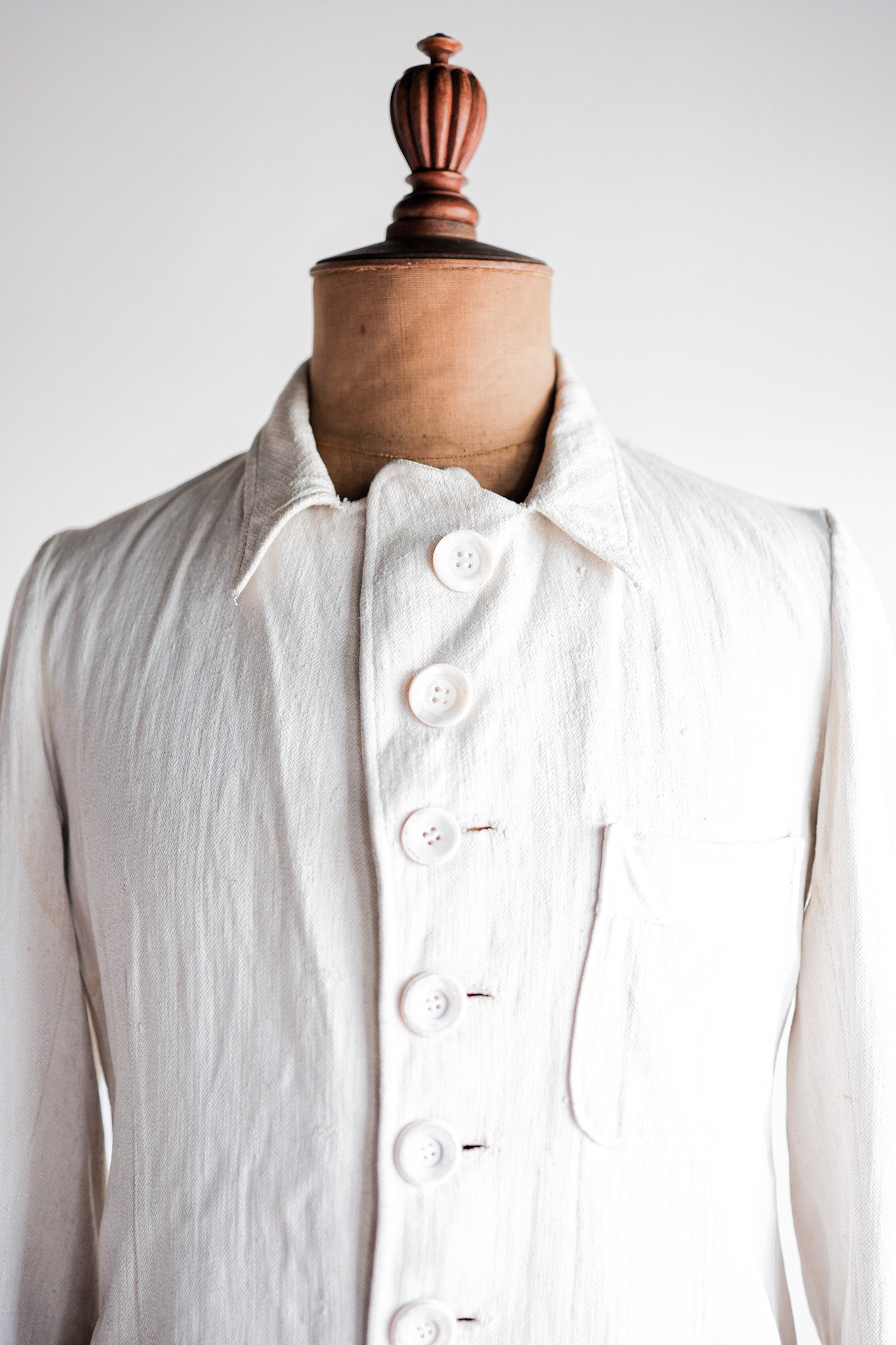 ［~30's］German Army Drillich HBT Linen Jacket "Unusual Pattern"