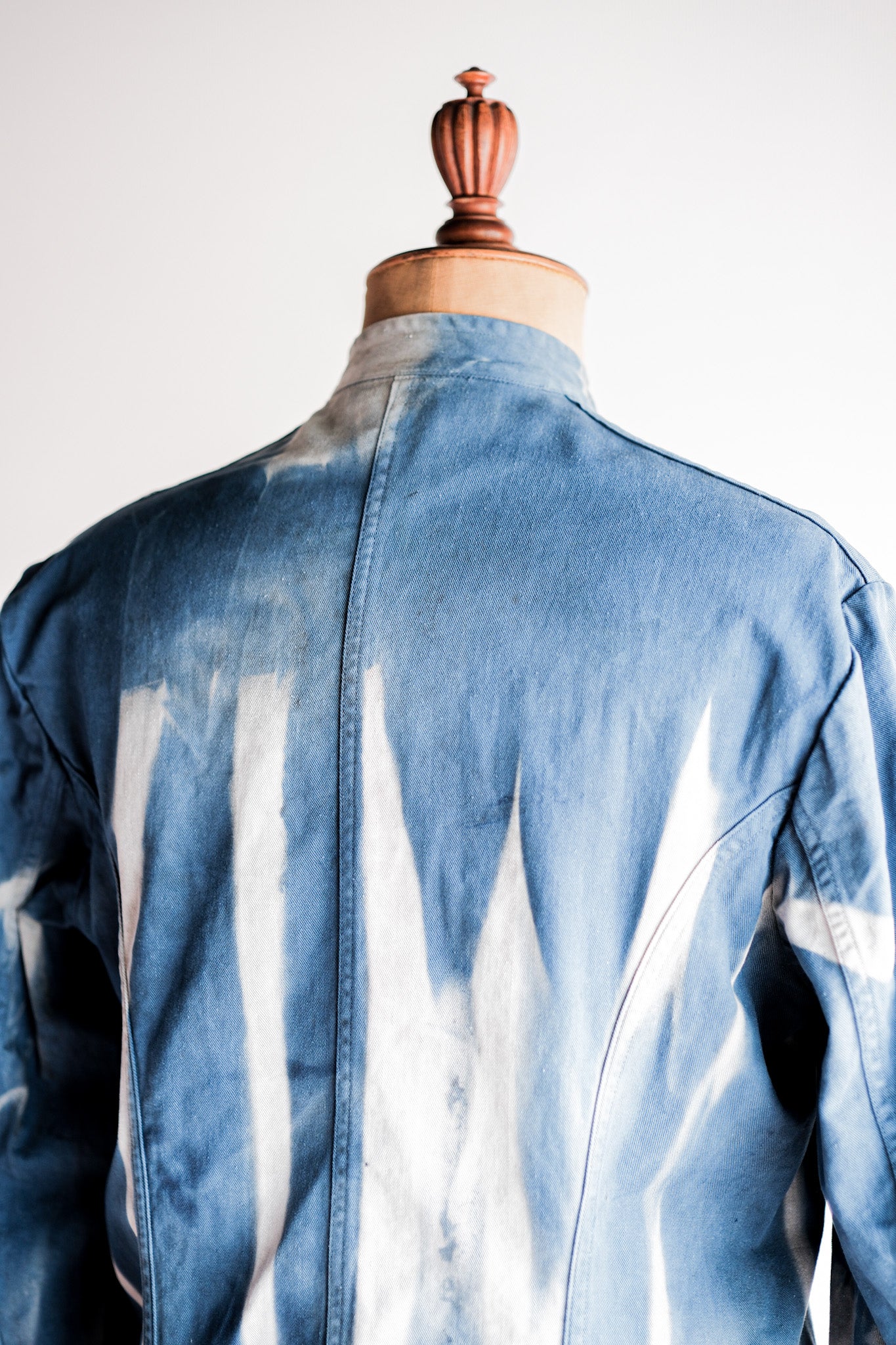 Veste de travail à double poitrine en coton indigo "Karim Hadjab" "4 Seasons"