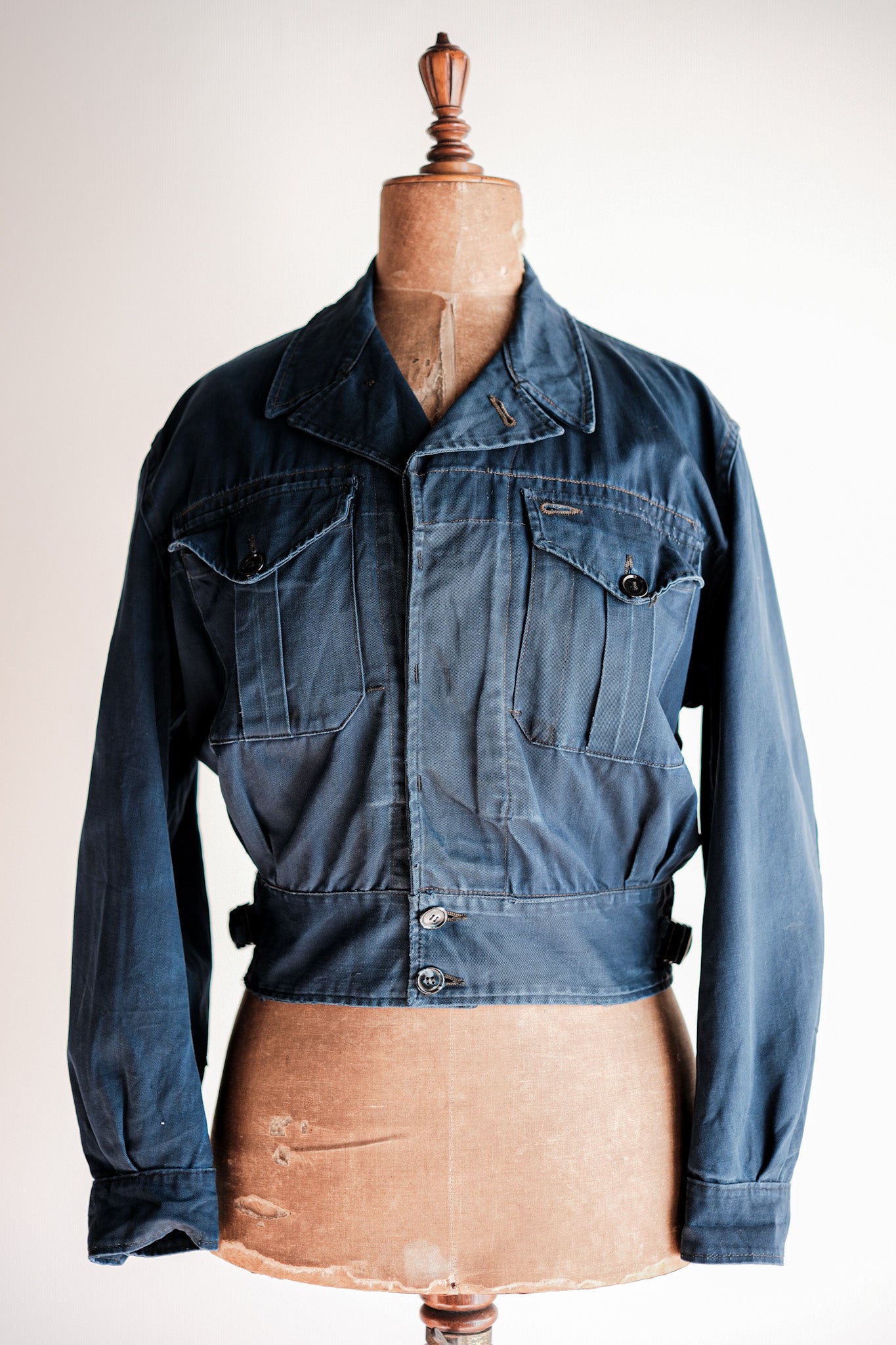 ［~60’s］Royal Canadian Navy Indigo Cotton Twill Work Jacket Size.N2
