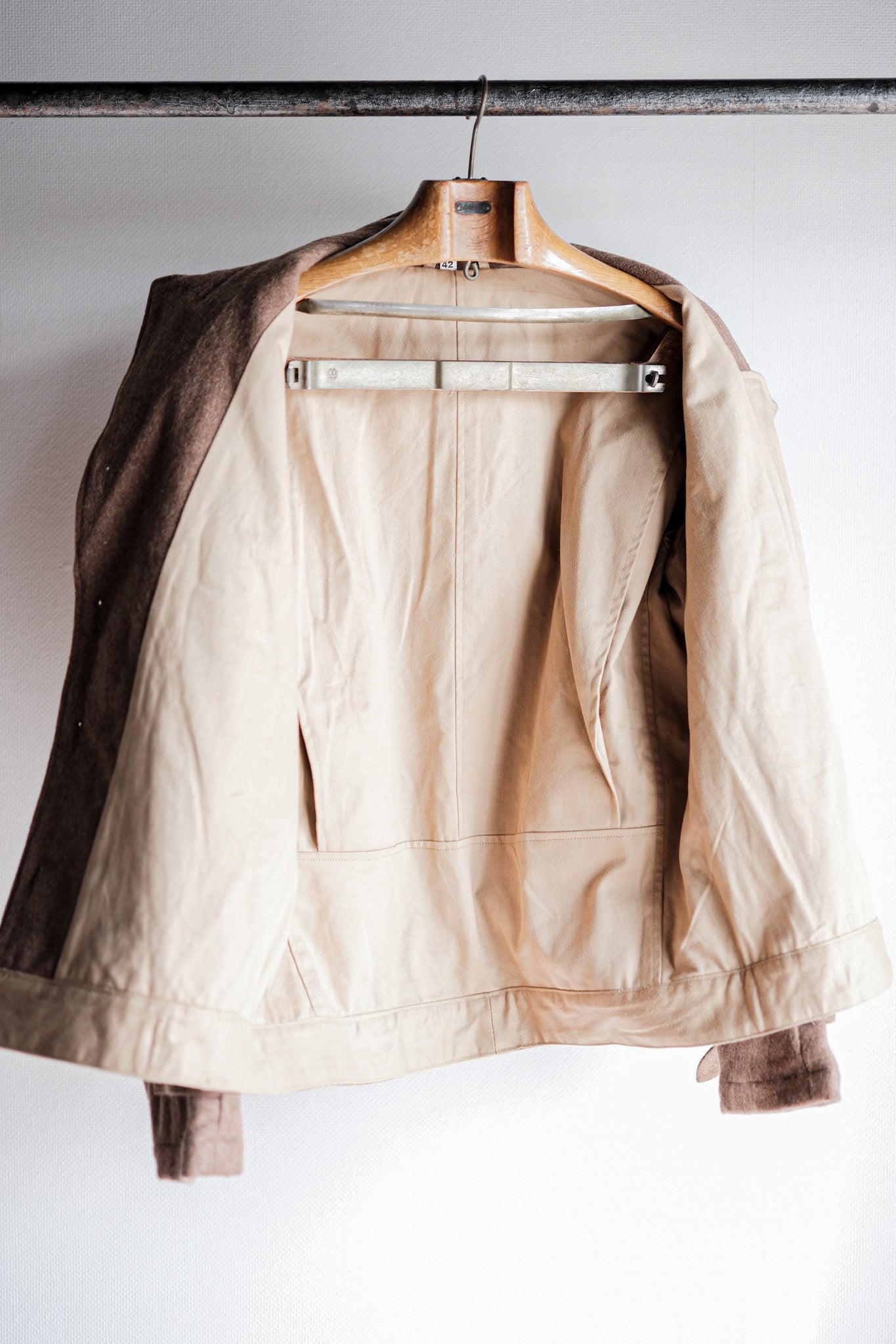 ［~50's］French Army Wool Jacket With Chin Strap Size.42 "Dead Stock"