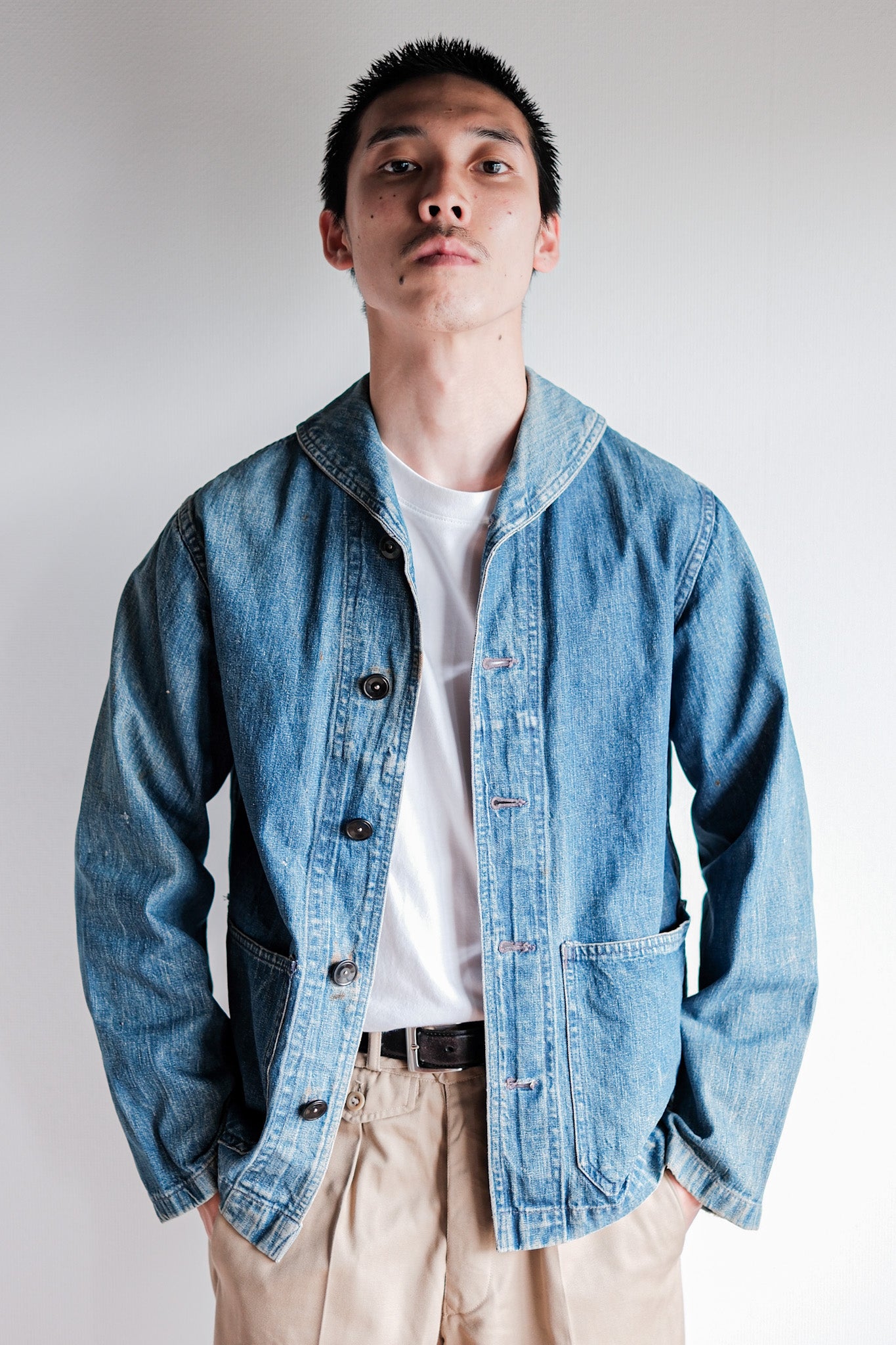 ［~40’s］WWⅡ U.S.NAVY Shawl Collar Denim Coverall