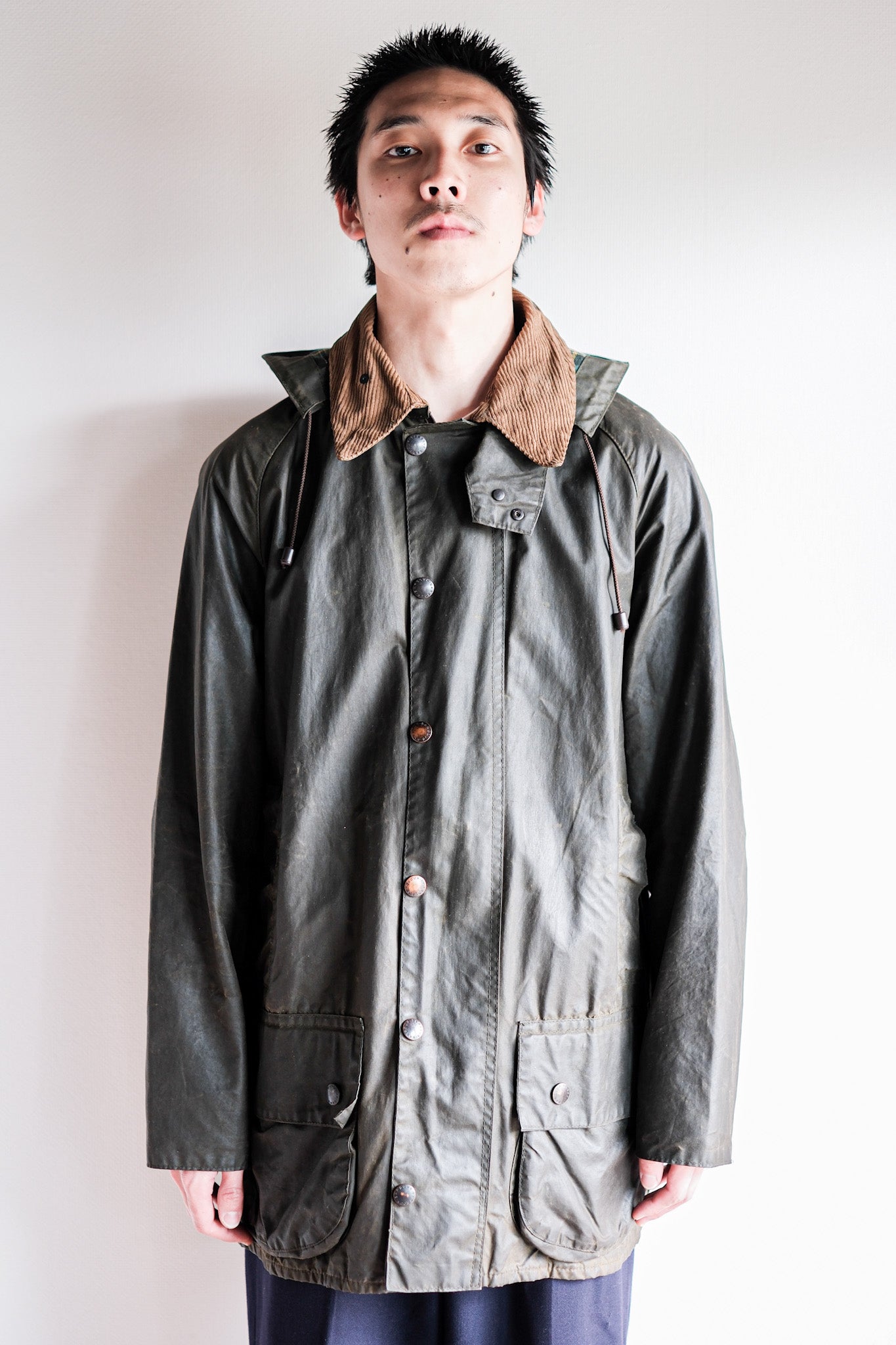 ［~80's］Vintage Barbour "BEAUFORT" With Hood 2 Crest Size.38