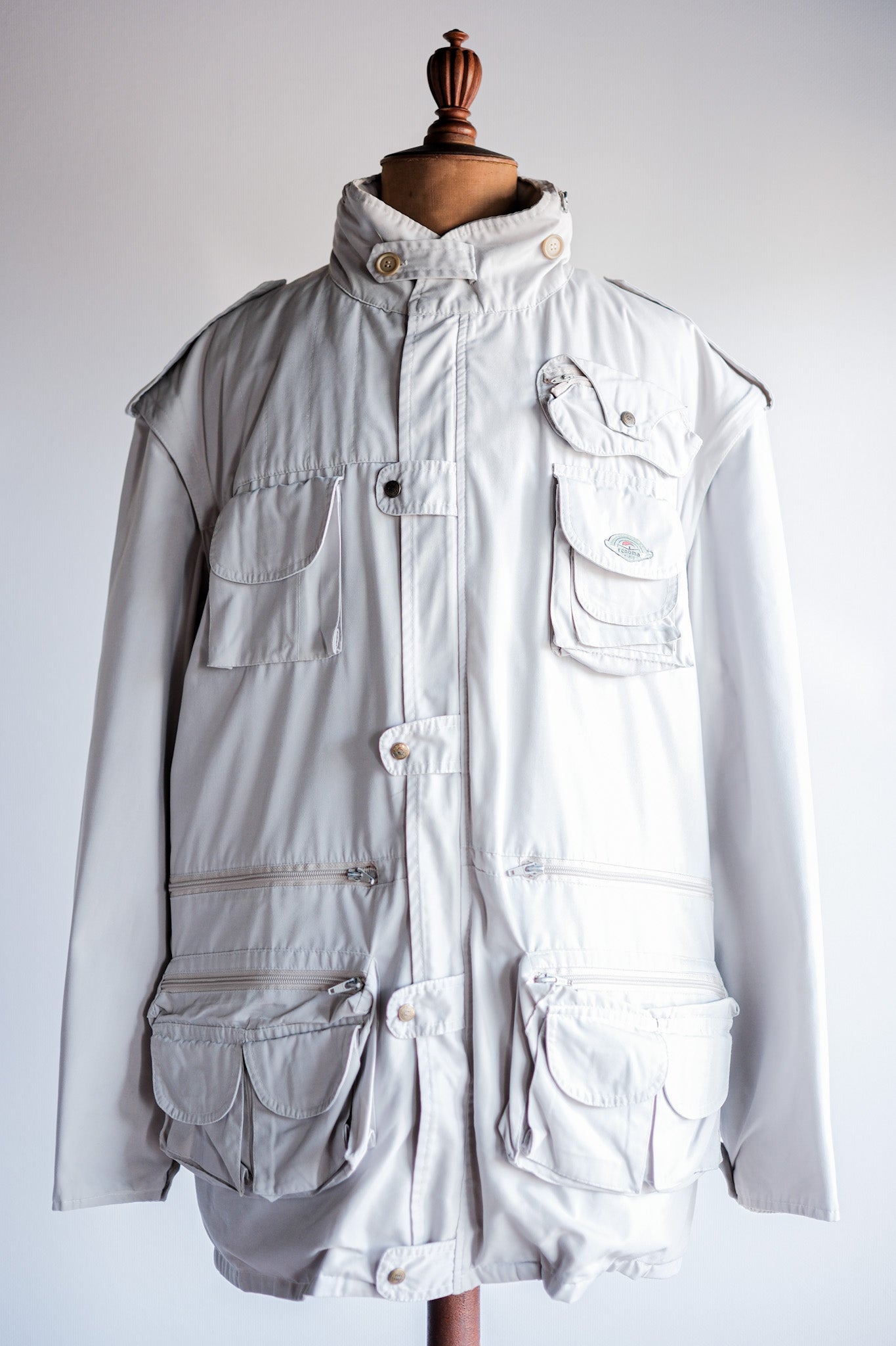 [~ 90's] Old Renoma Paris Detachable Sleeve Multi Pocket Jacket With Liner