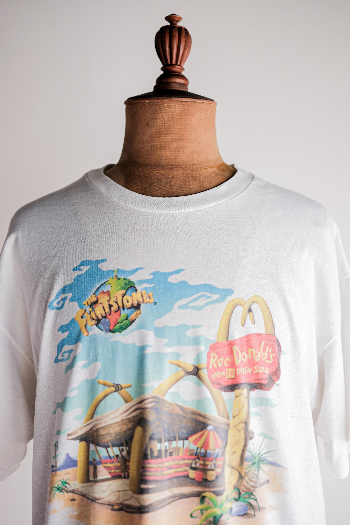 [~ 90's] Vintage Movie Print T-Shirt Size.xl "The Flintstones" "Made in U.S.S.A."