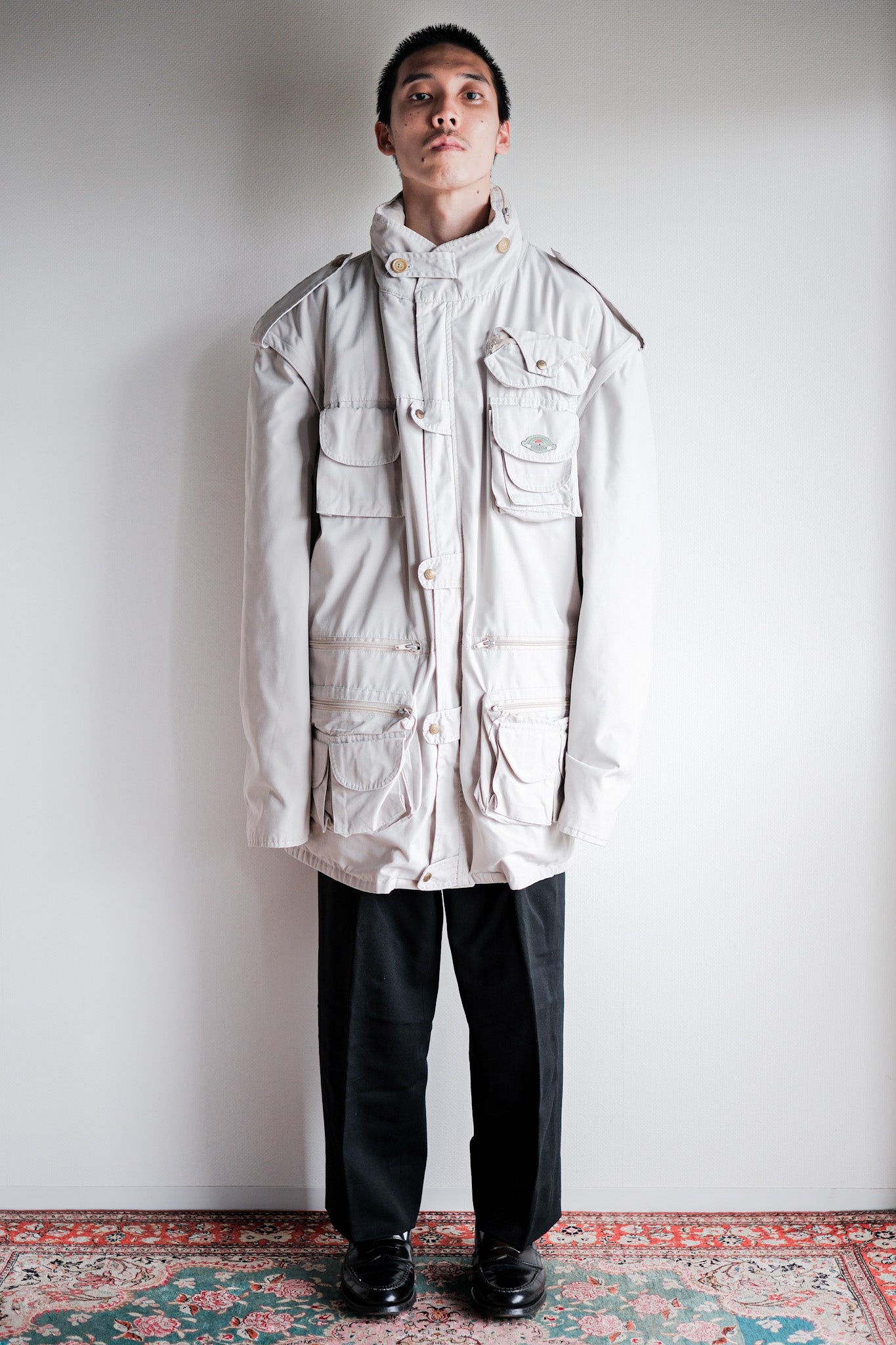 ［~90's］Old Renoma Paris Detachable Sleeve Multi Pocket Jacket With Liner
