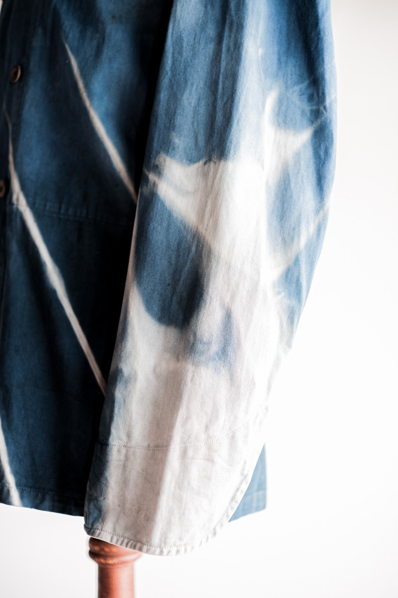 Veste de travail à double poitrine en coton indigo "Karim Hadjab" "4 Seasons"