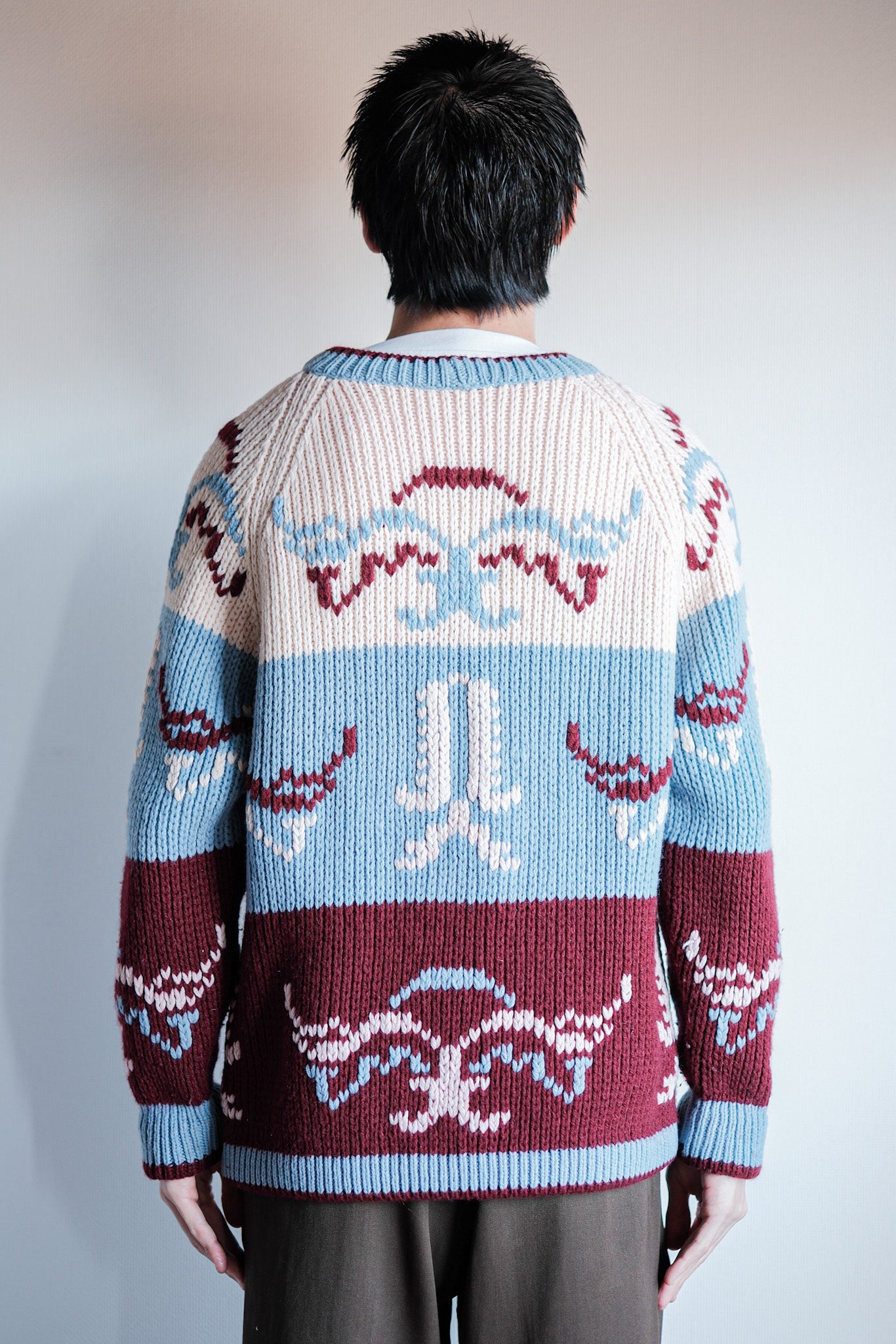 ［~60's］British Vintage Fisherman Crew Neck Wool Jumper "Handmade"