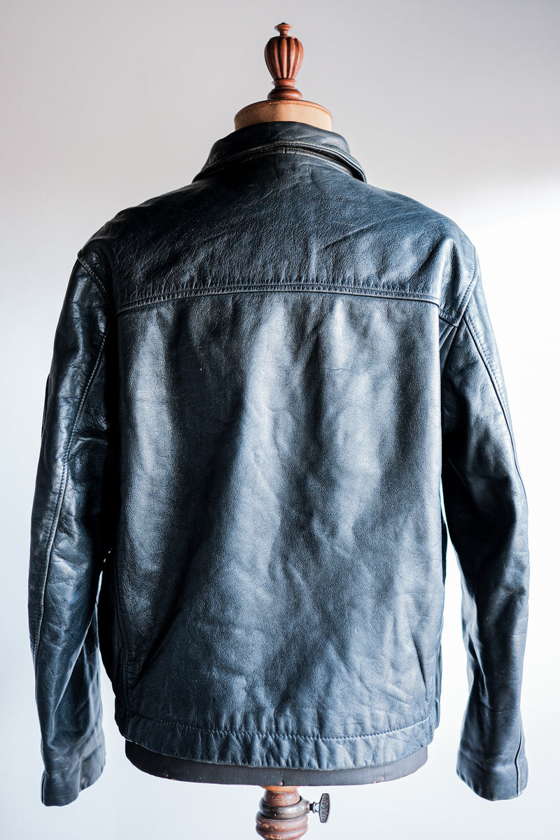 【~80's】French Air Force Pilot Leather Jacket Size.48 "Civilian Type"