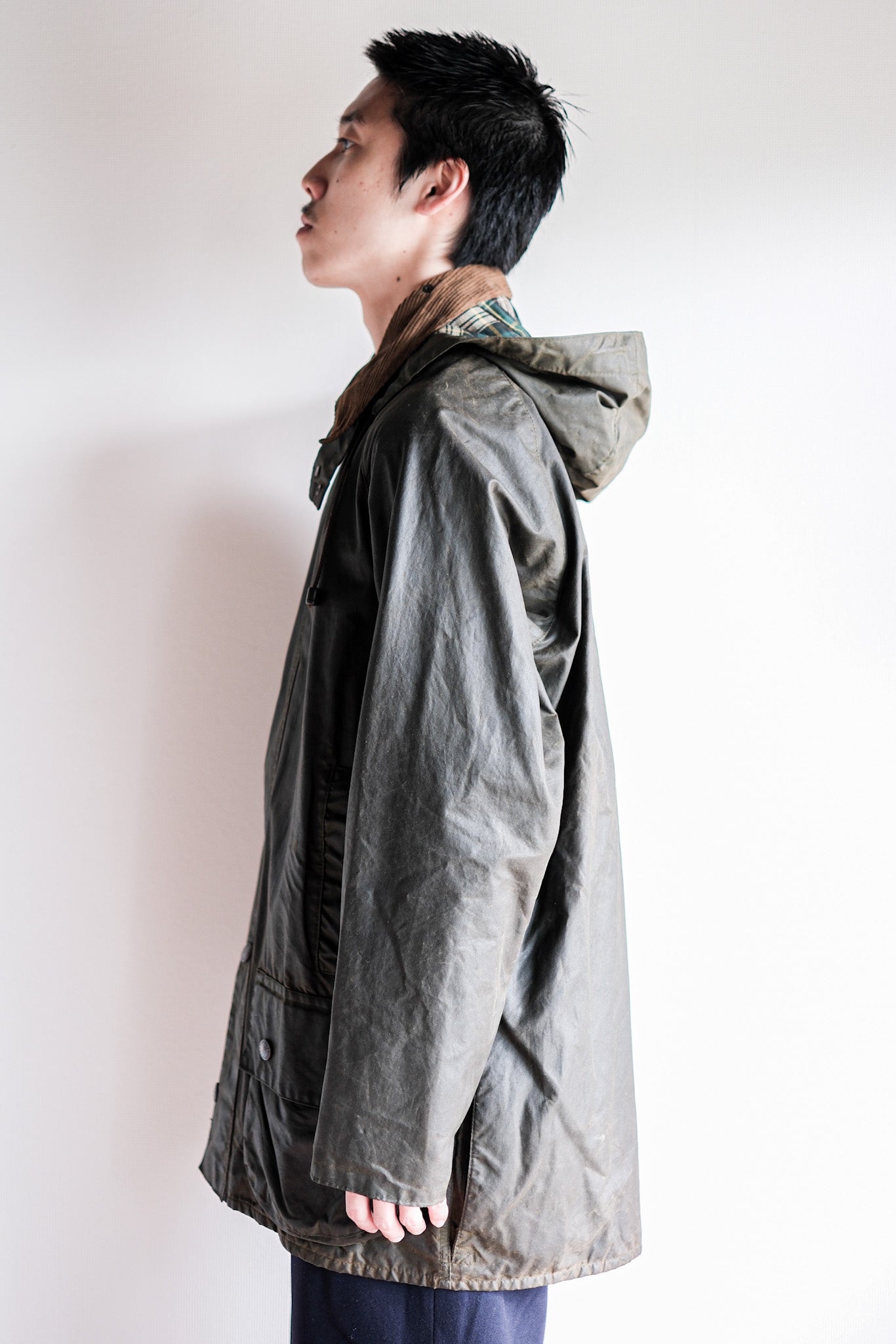 ［~80's］Vintage Barbour "BEAUFORT" With Hood 2 Crest Size.38