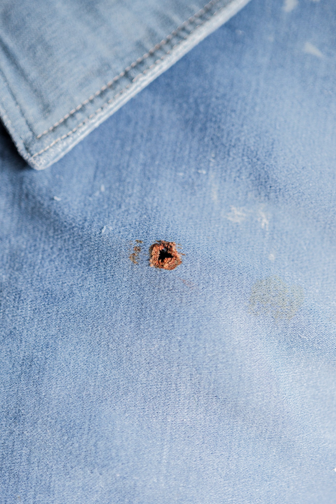 ［~40's］French Vintage Blue Moleskin Work Jacket "Le Mont St. Michel"