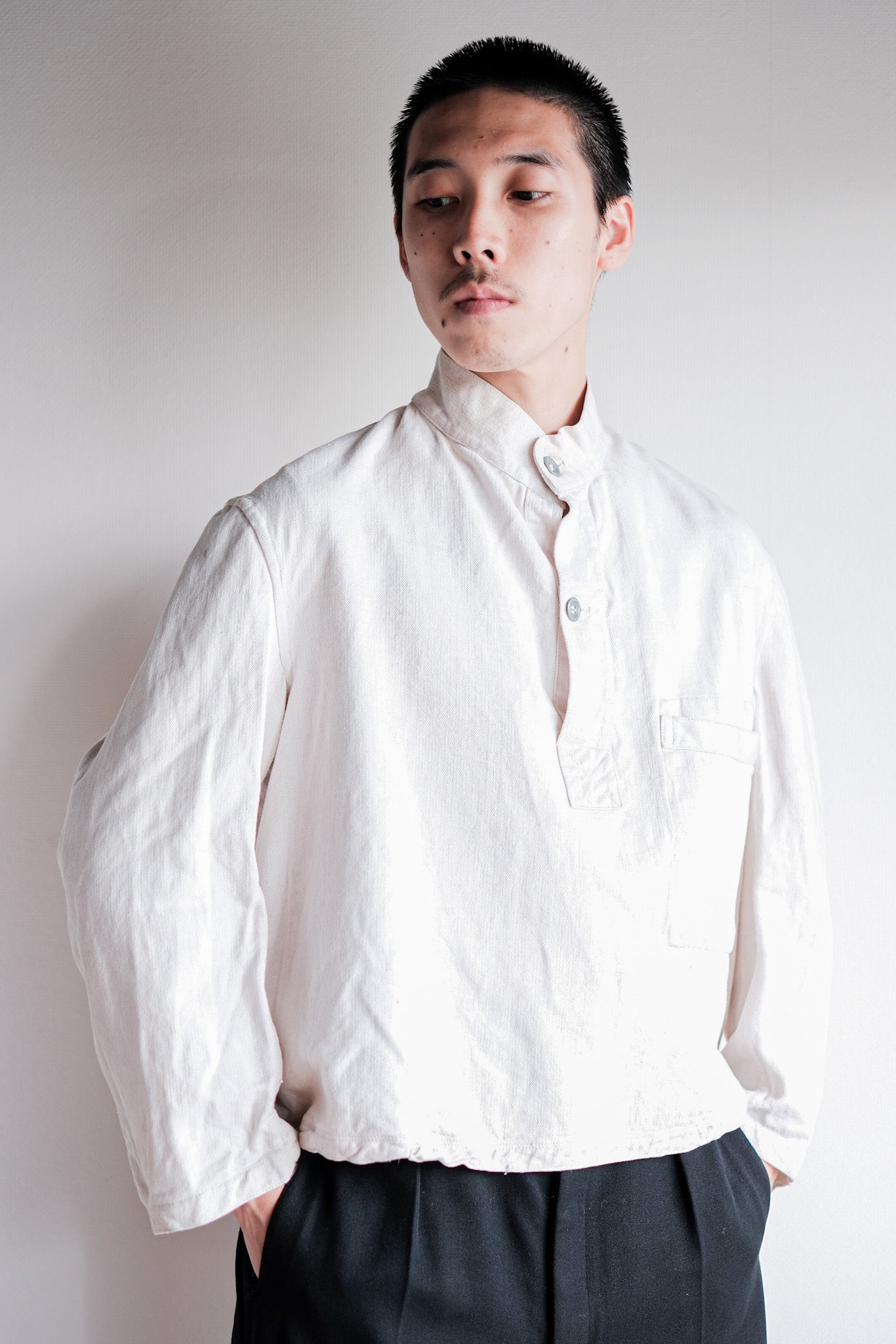 【~40's】German Navy Drillich HBT Linen Smock "Kriegsmarine"