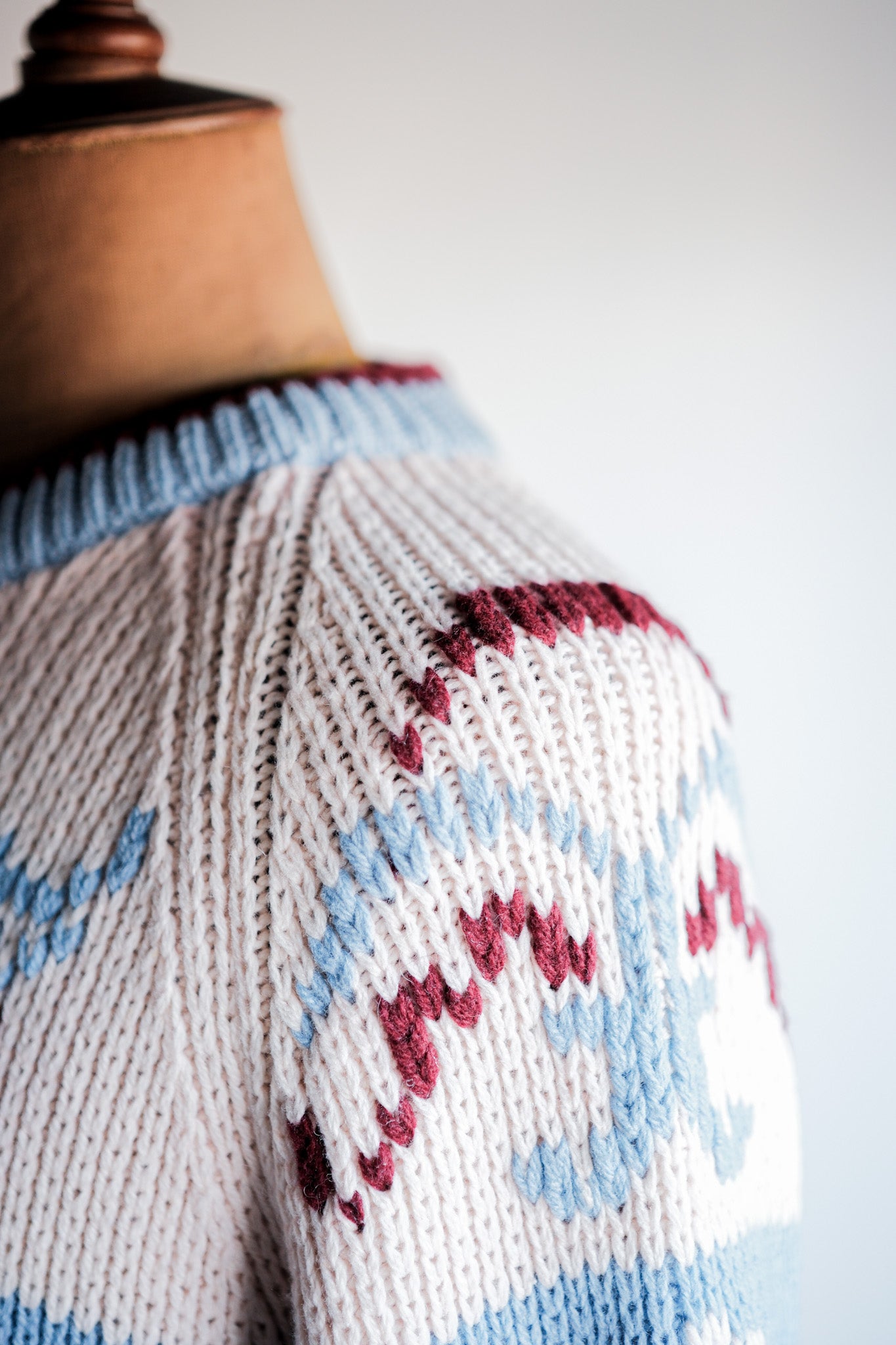 ［~60's］British Vintage Fisherman Crew Neck Wool Jumper "Handmade"