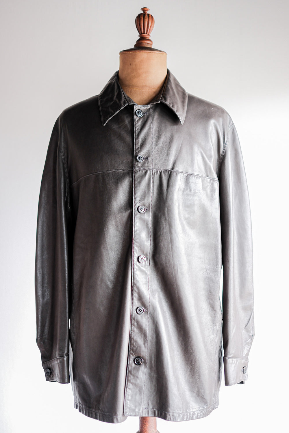 ［~90's］Old SERAPHIN Lamb Leather Shirt Jacket Size.54