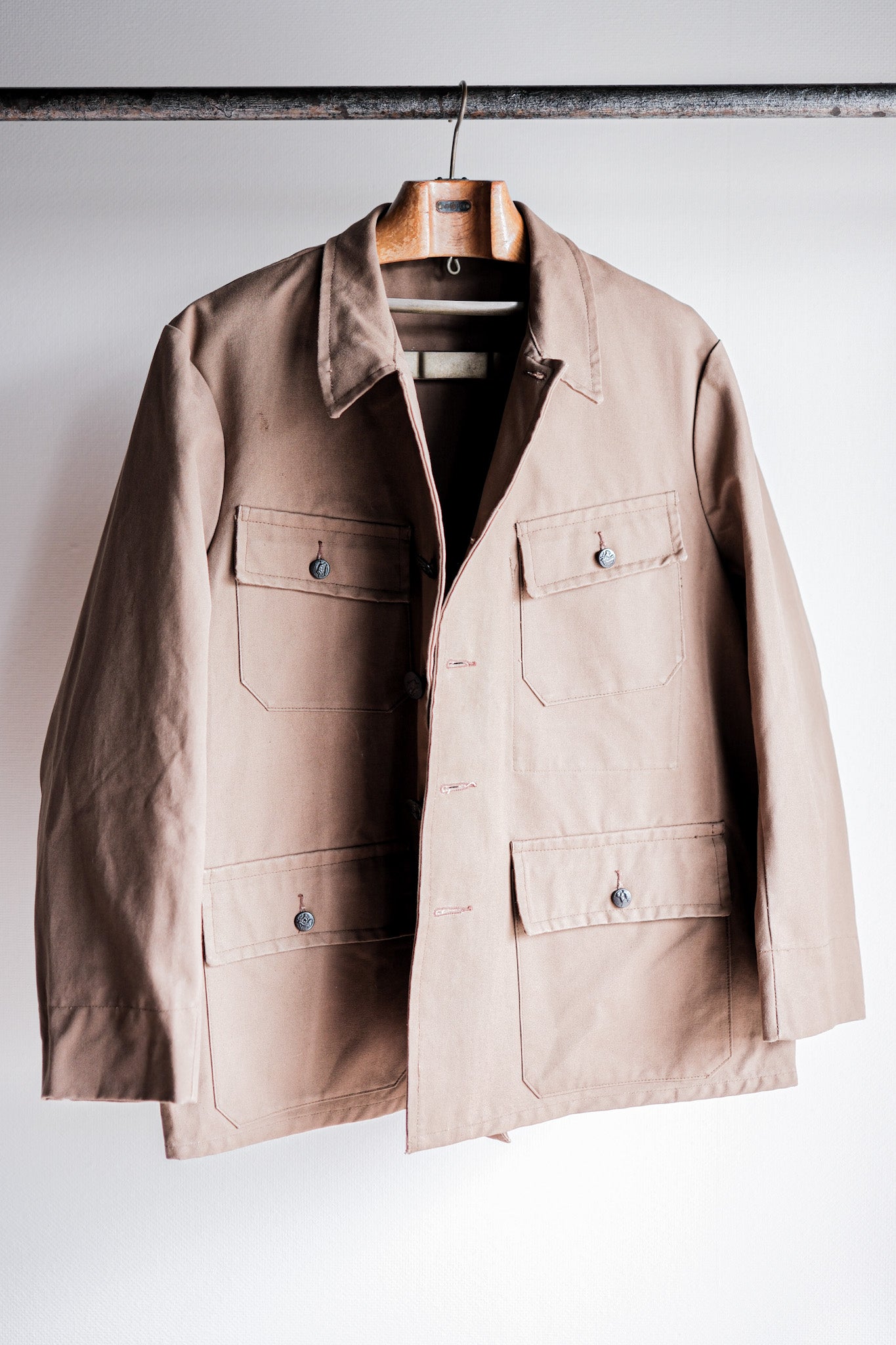 ［~50's］French Vintage Cotton Linen Canvas Hunting Jacket "Dead Stock"