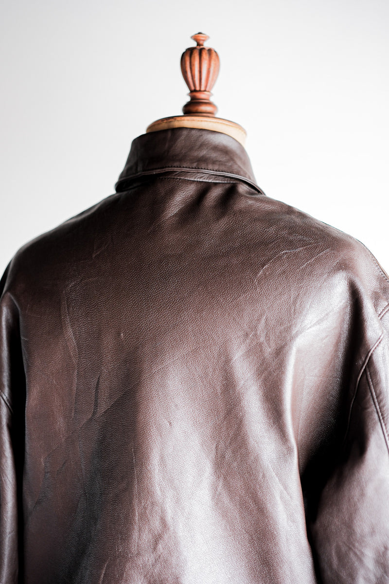 [~ 80's] Willis & Geiger A-2 Type Leather Jacket Size.44 "Made in US.A"