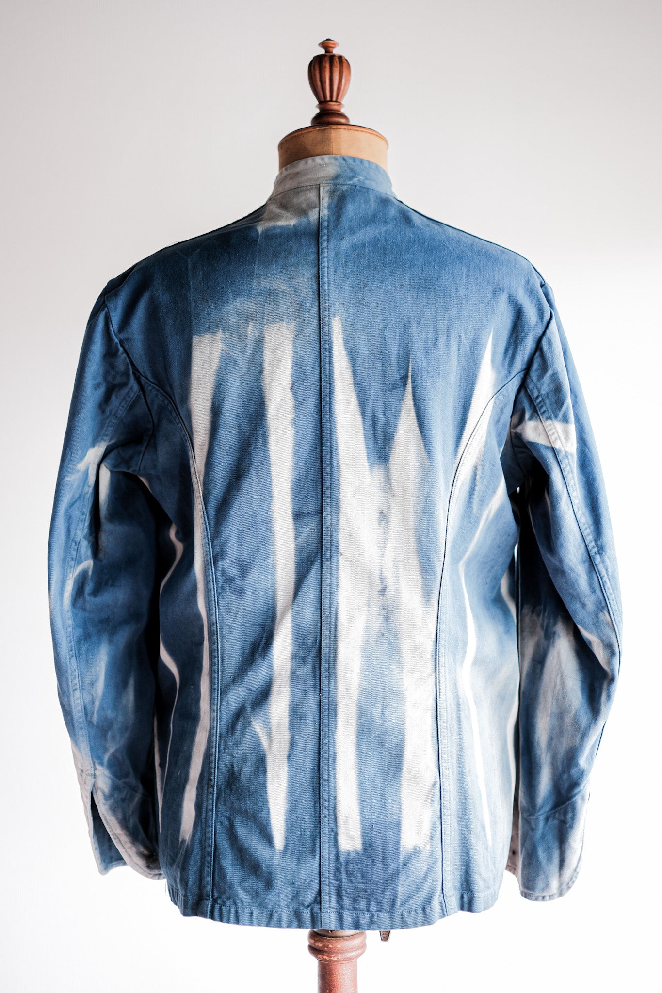 Veste de travail à double poitrine en coton indigo "Karim Hadjab" "4 Seasons"