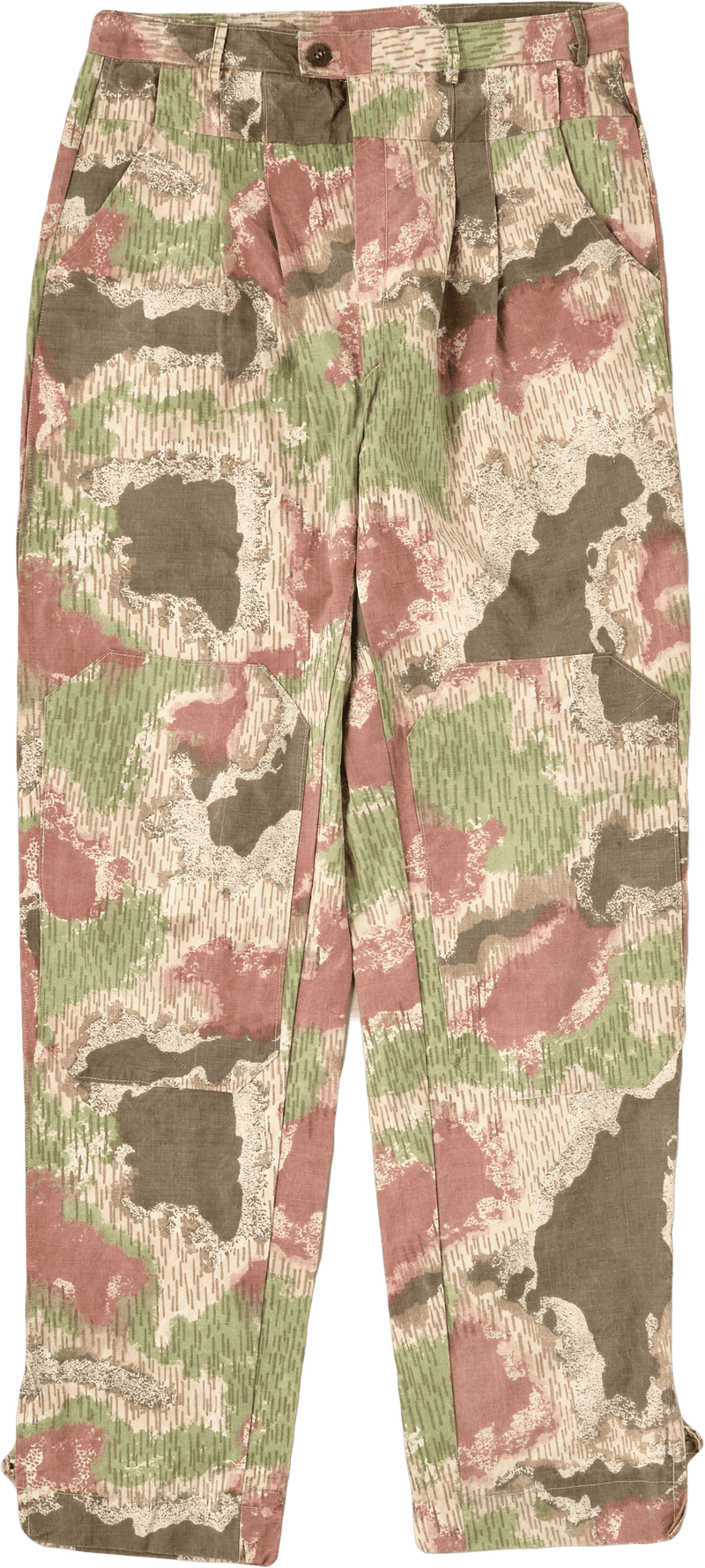 【~60's】Czechoslovakian Army Sumpfmuster Pattern Camouflage 2 Tuck Double Knee Trousers "Localmade"