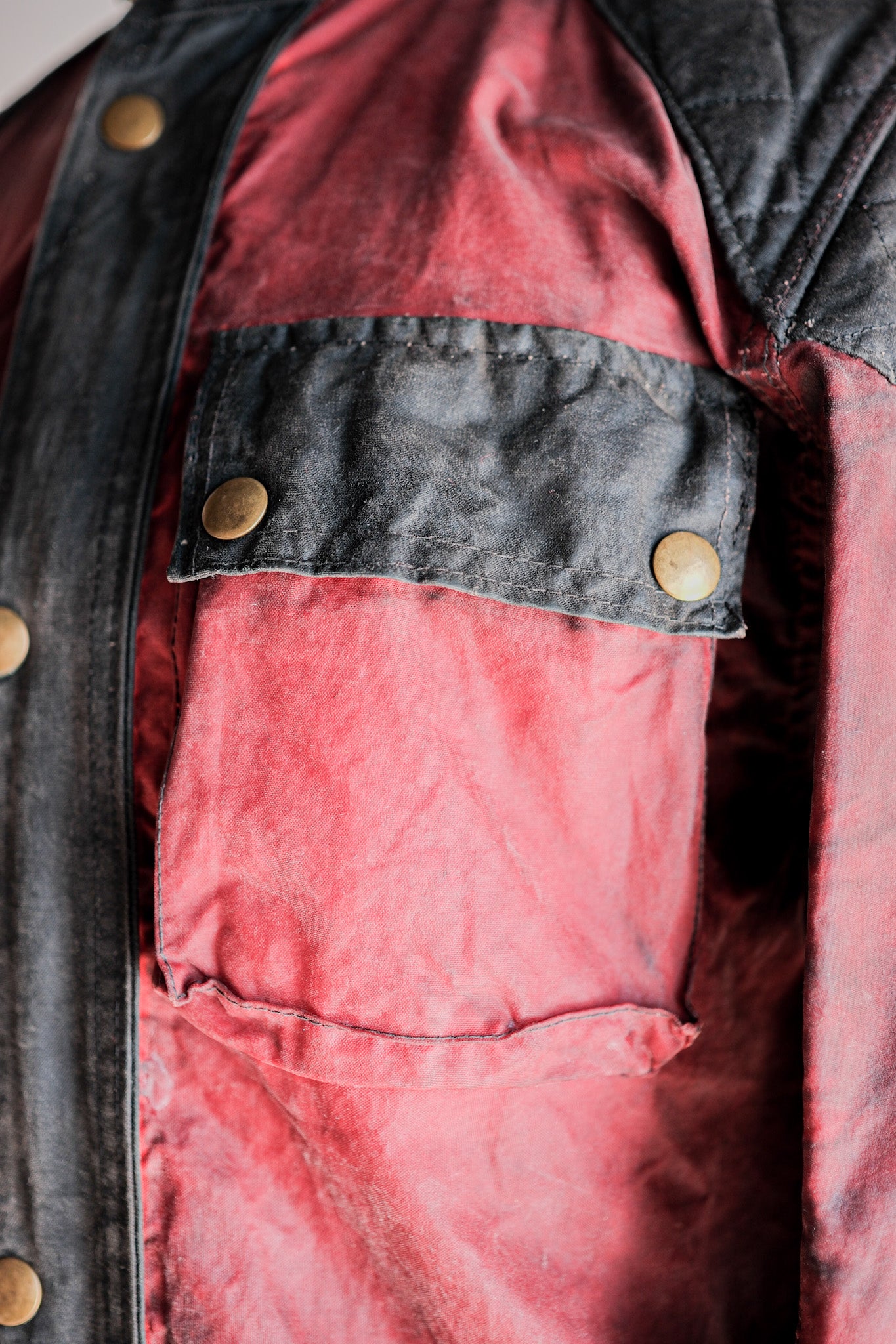 【~70's】Vintage Belstaff 2 Tone Red Waxed Jacket “TRIALMASTER" “Custom Order”