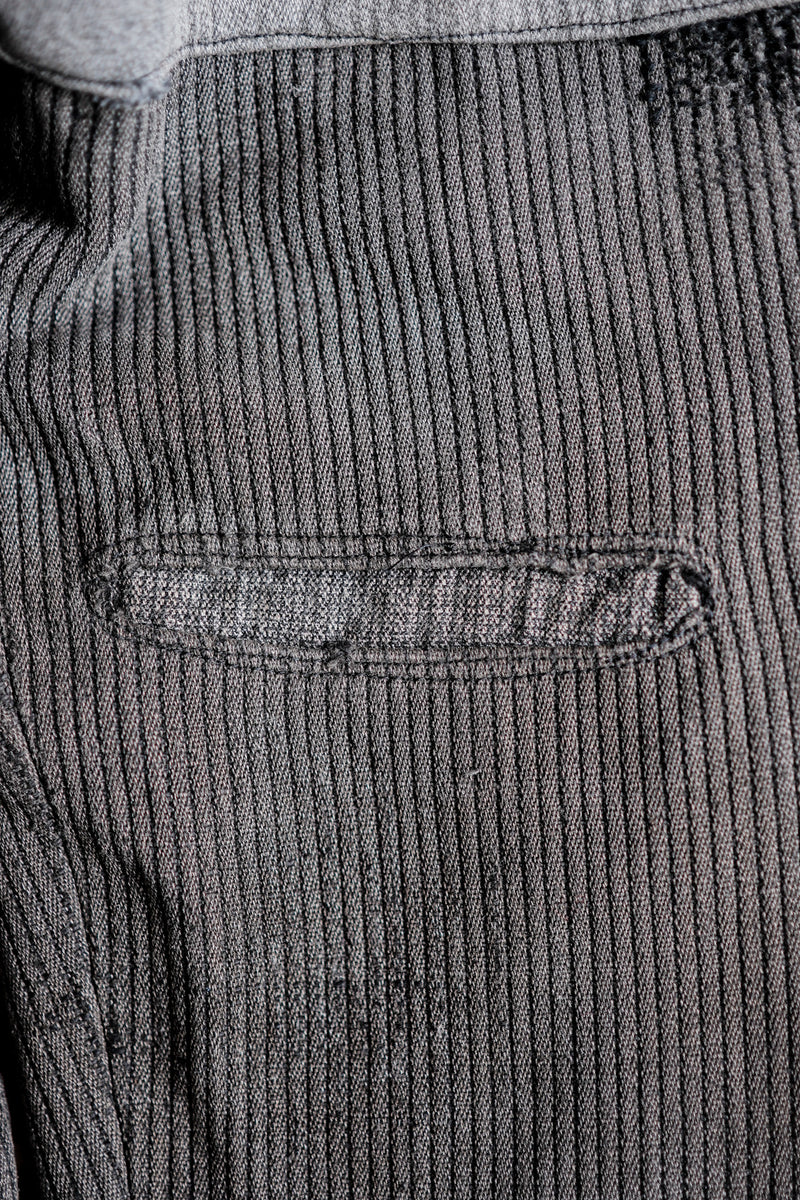 [~ 40's] French Vintage Grey Cotton Pique Work Ows "Patchwork"