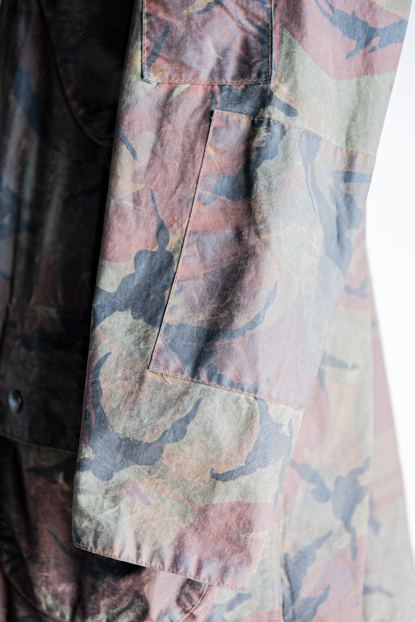 【~80's】Vintage Barbour DPM Camouflage Waxed Jacket “THE MILITARY" “2nd Model” 2 Crest Size.42