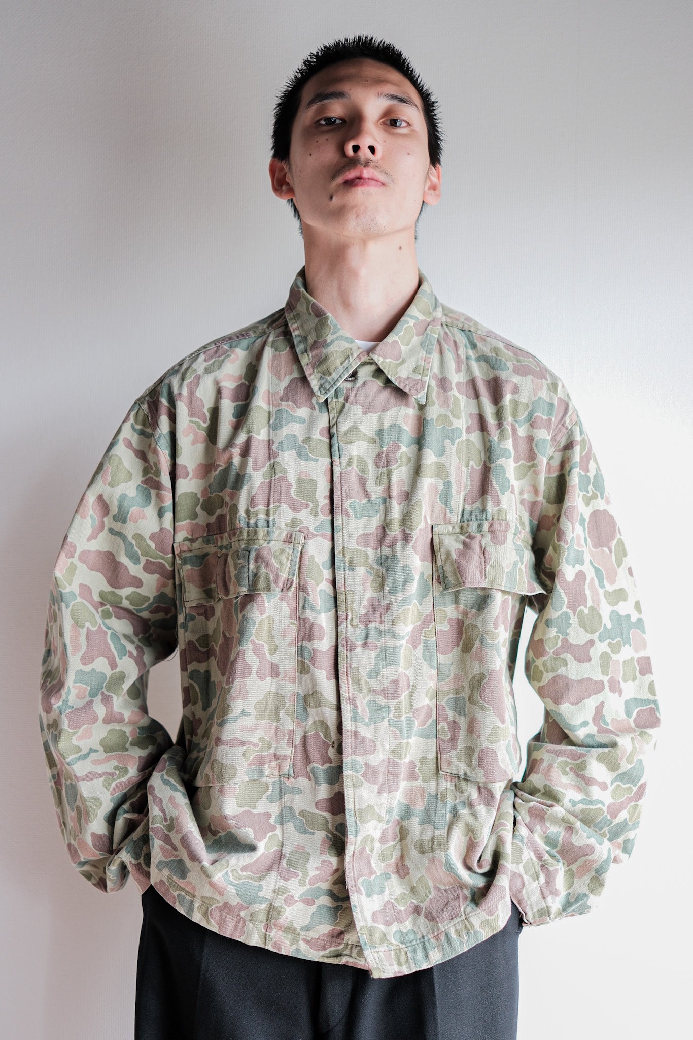 ［~50's］Dutch Army Frogskin Camouflage Field Jacket Size.52