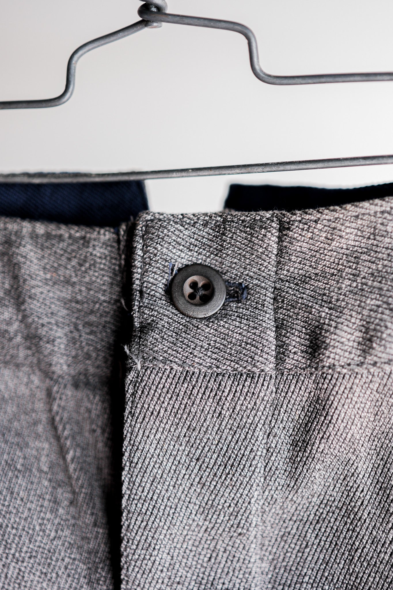 ［~30's］French Vintage Salt & Pepper Cotton Twill Work Pants "Dead Stock"