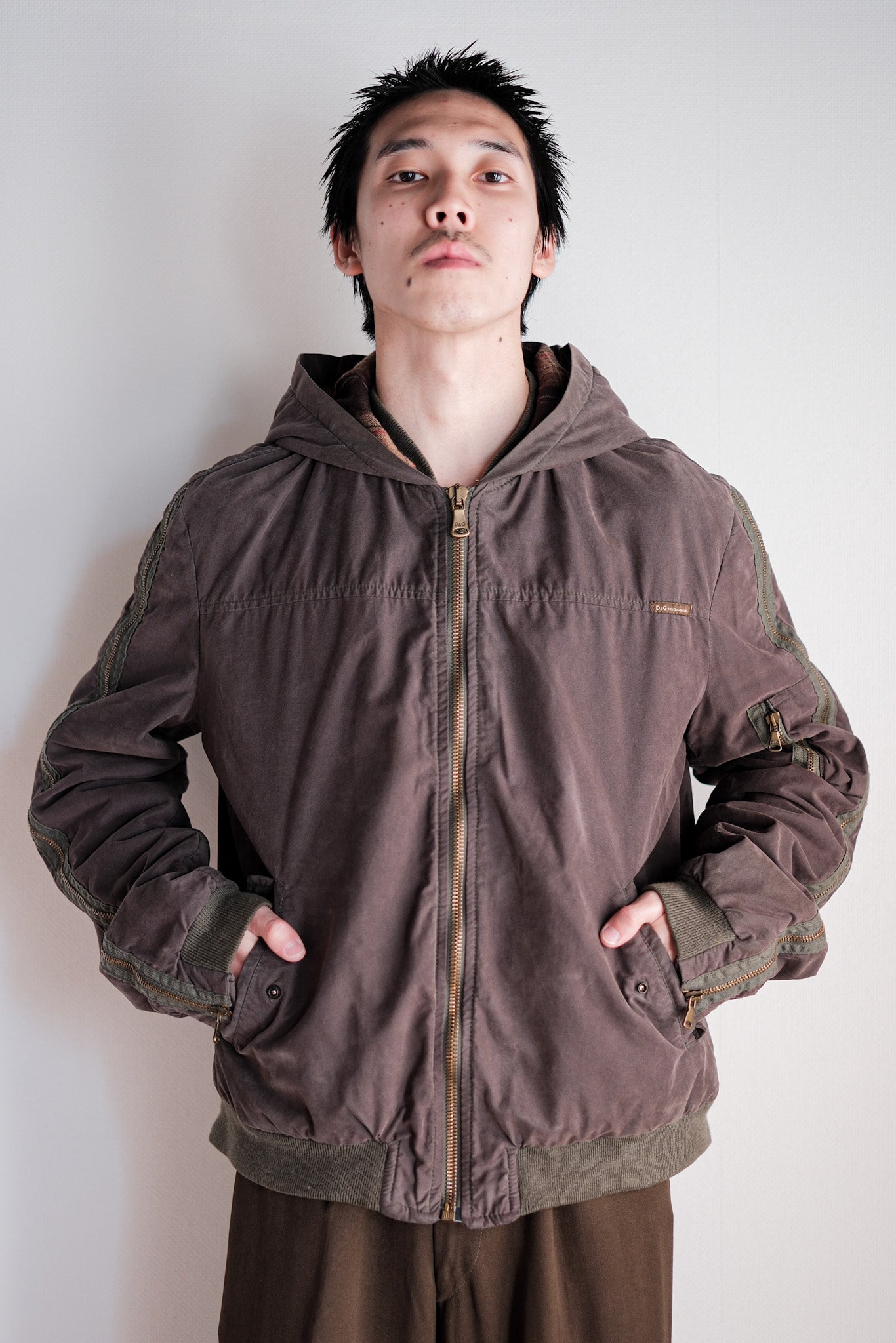 ［~00's］Old DOLCE & GABBANA Zip Up Hooded Jacket Size.L