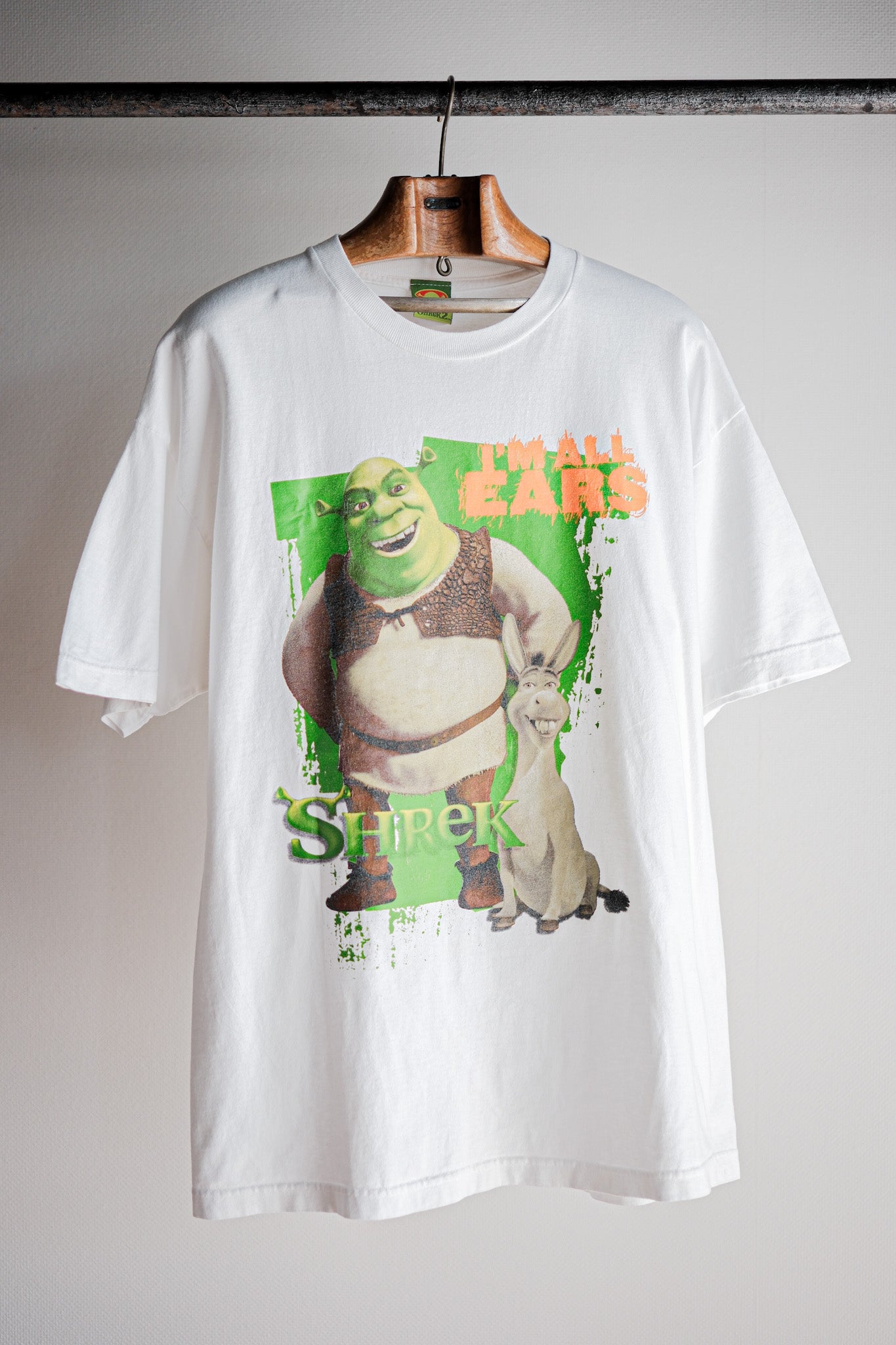 [~ 00's] เสื้อยืดพิมพ์ภาพยนตร์วินเทจขนาด xl "Shrek 2"