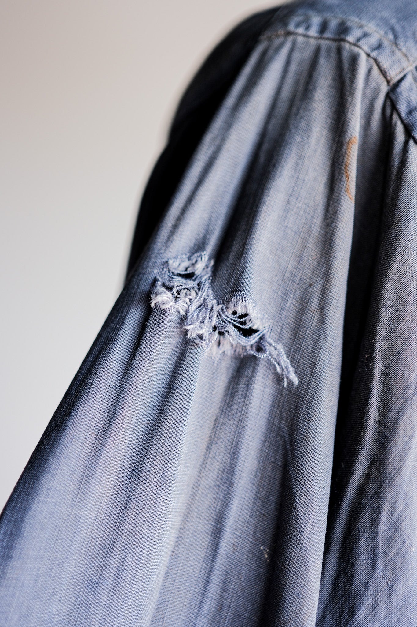 ［~40’s］French Vintage Indigo Linen Work Shirt