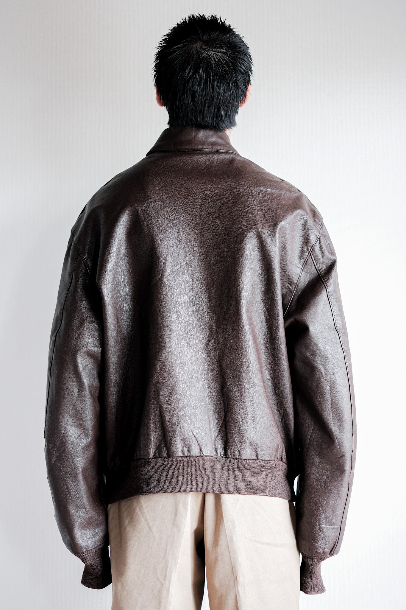 【~80's】Willis&Geiger A-2 Type Leather Flight Jacket Size.44 "Made in U.S.A."