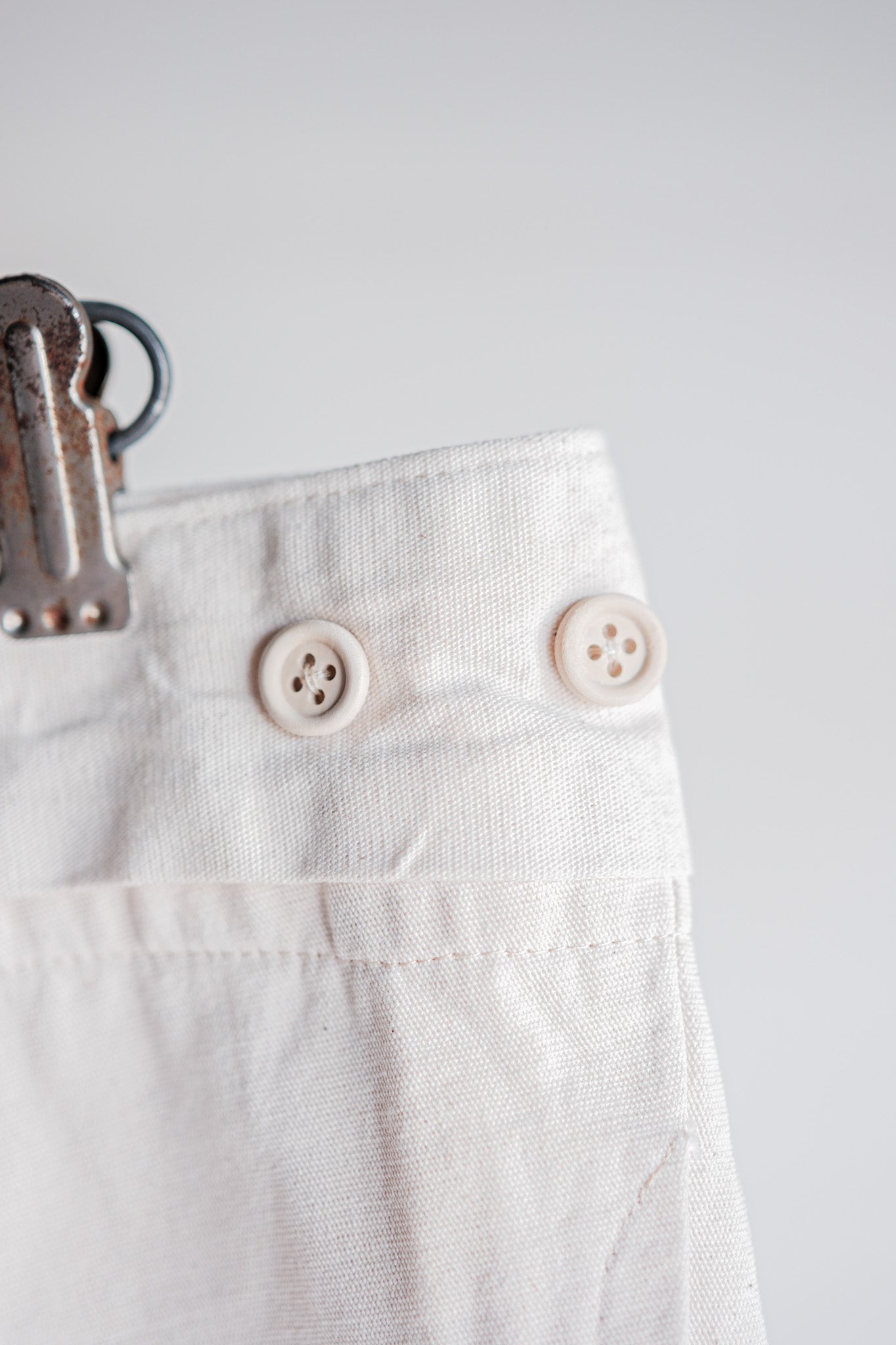 [~ 20's] pantalon de lin en coton de l'armée française "stock mort"