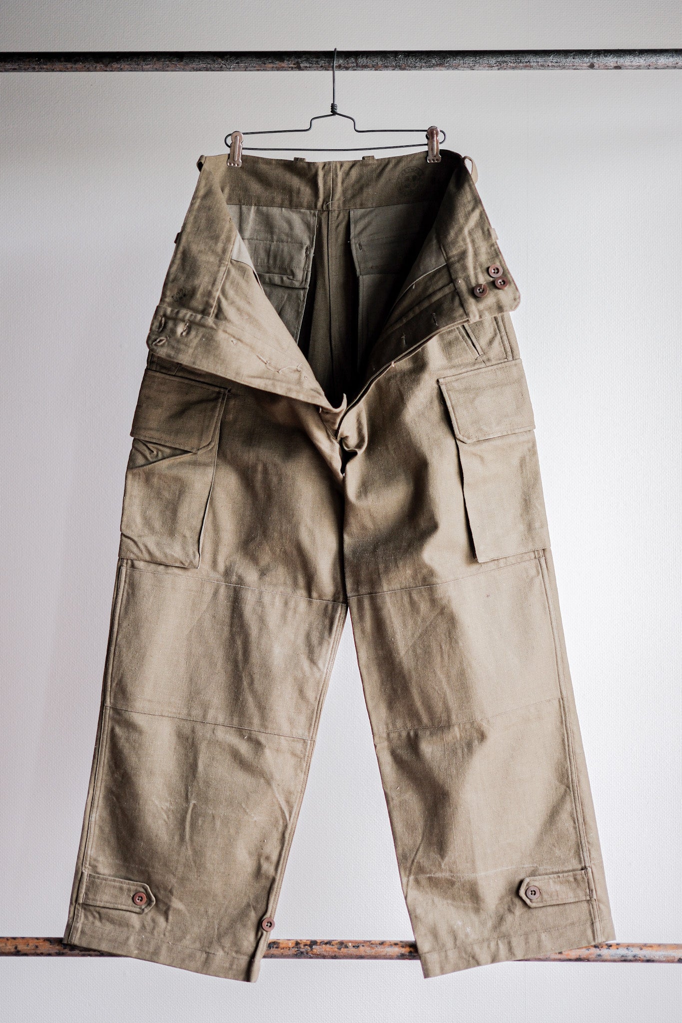 【~40's】French Army M47 Field Trousers Size.84M "1st Type" "Dead Stock"