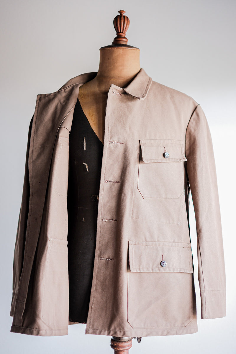【~50's】French Vintage Cotton Linen Canvas Hunting Jacket 