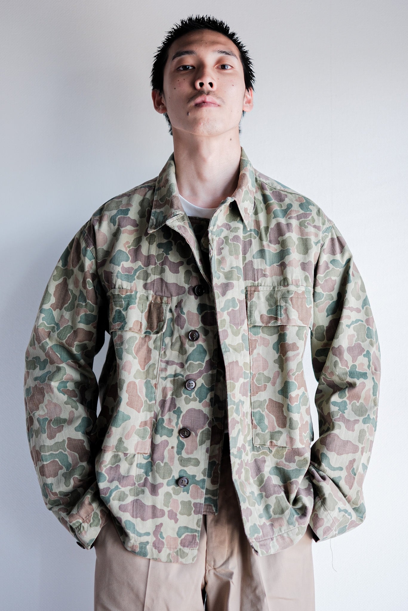 ［~50's］Dutch Army Frogskin Camouflage Field Jacket Size.46