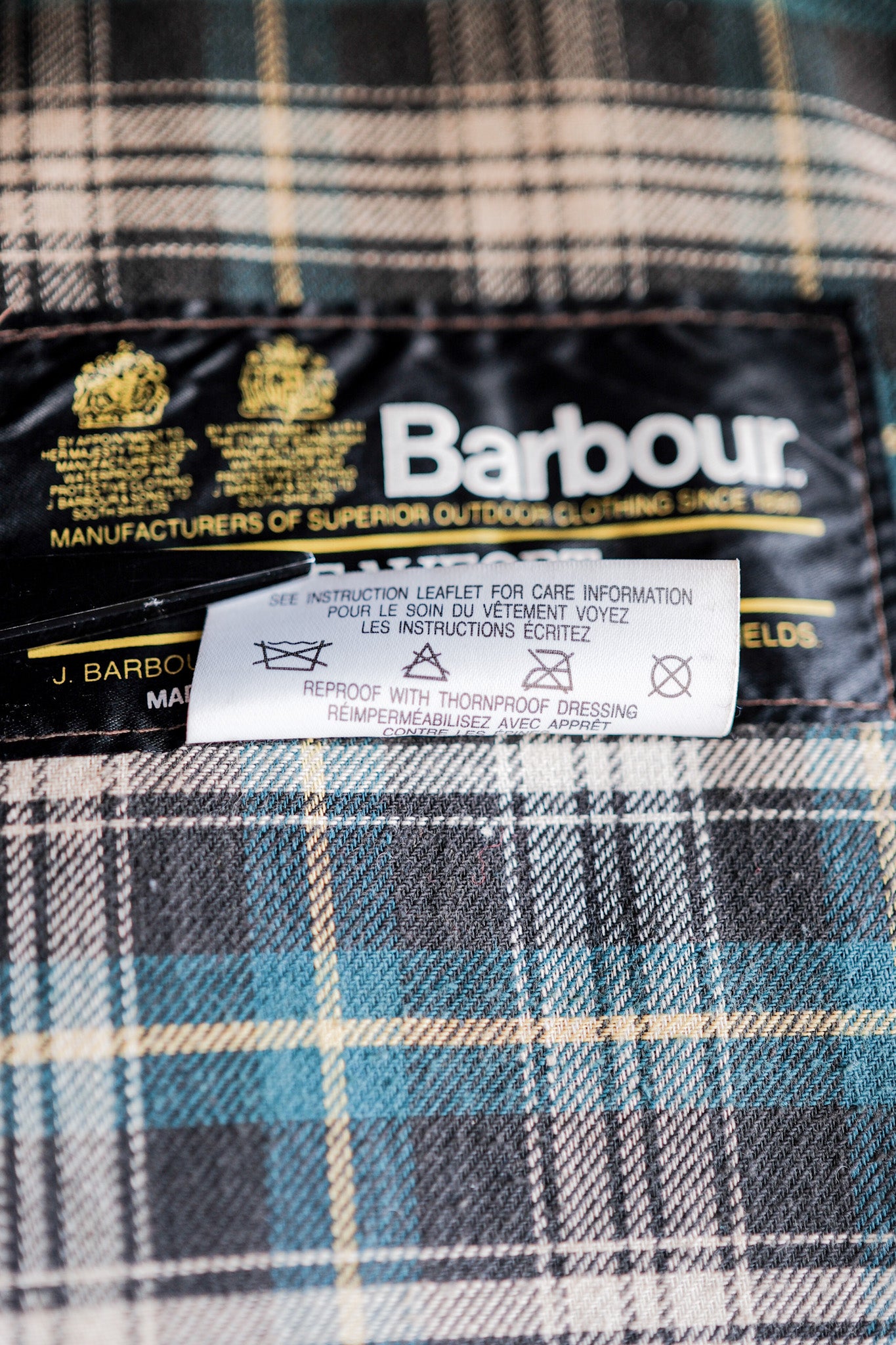 ［~80's］Vintage Barbour "BEAUFORT" With Hood 2 Crest Size.38