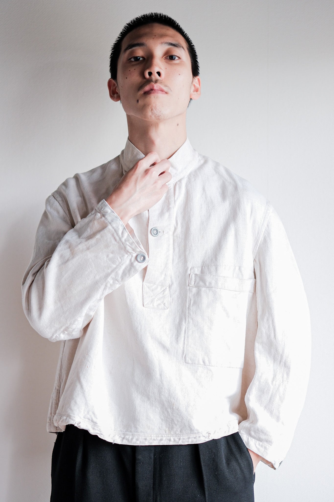 【~40's】German Navy Drillich HBT Linen Smock "Kriegsmarine"