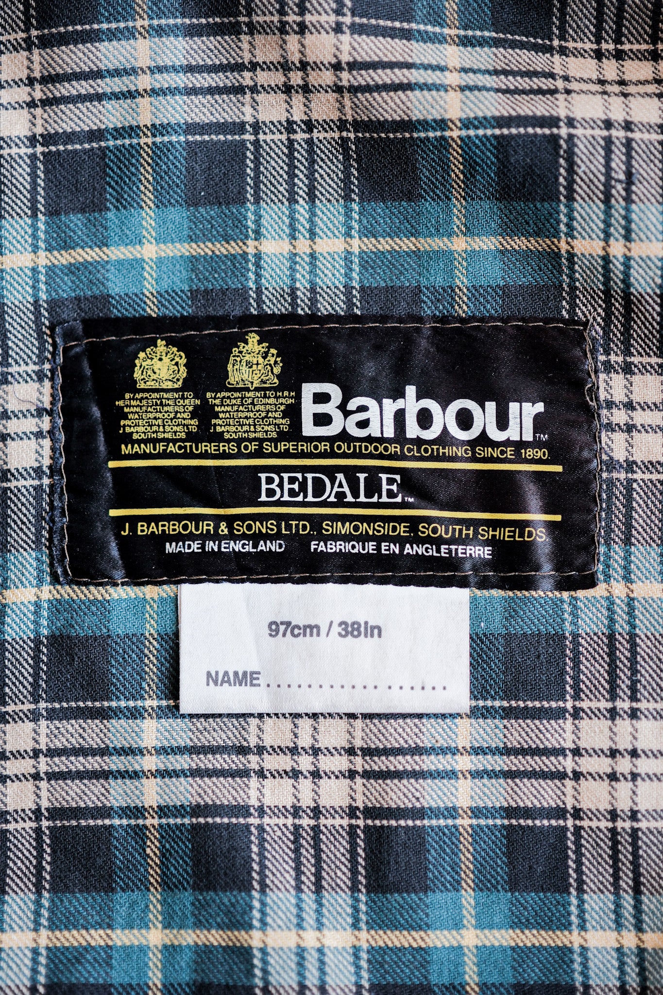 【~80’s】Vintage Barbour "BEDALE" 2 Crest Size.38 "4 Pockets"