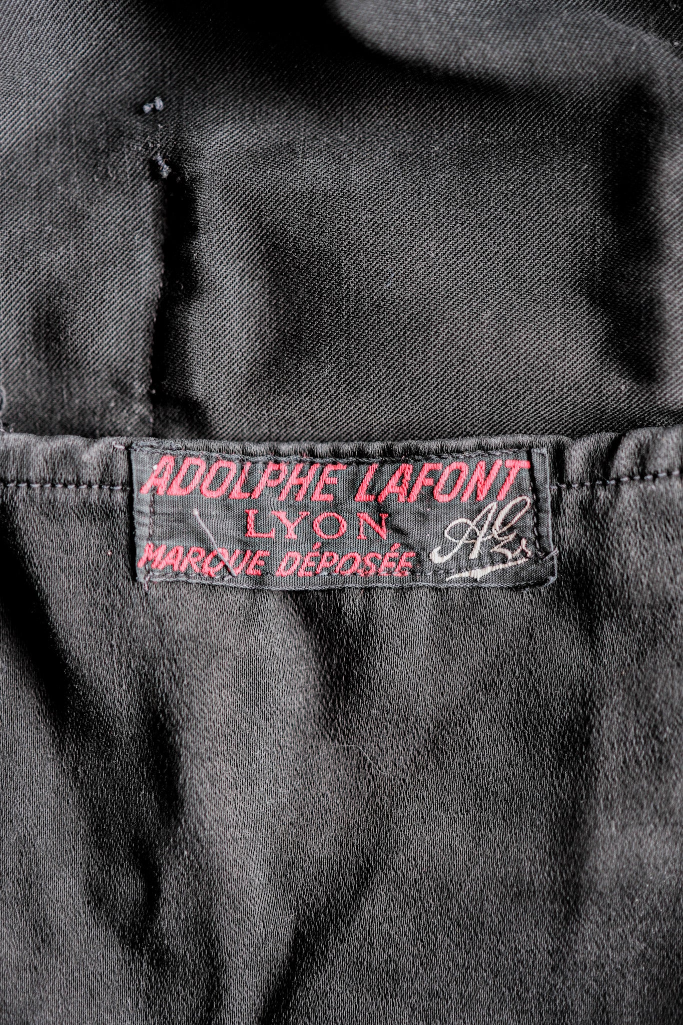 [〜40年代]法國復古黑色摩爾斯金鞋夾克“ Adolphe Lafont”