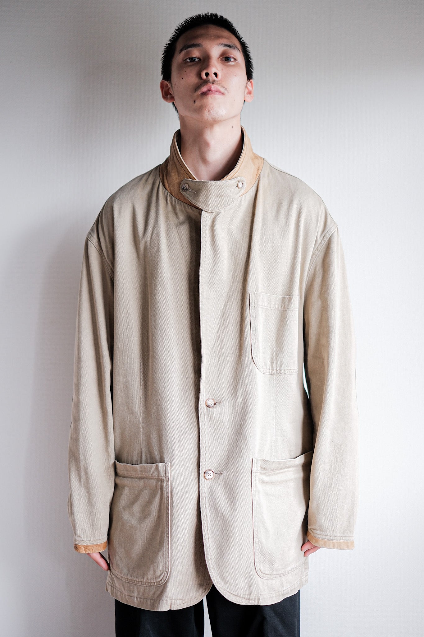 ［~90's］Willis&Geiger Cotton Safari Jacket With Chin Strap Size.L