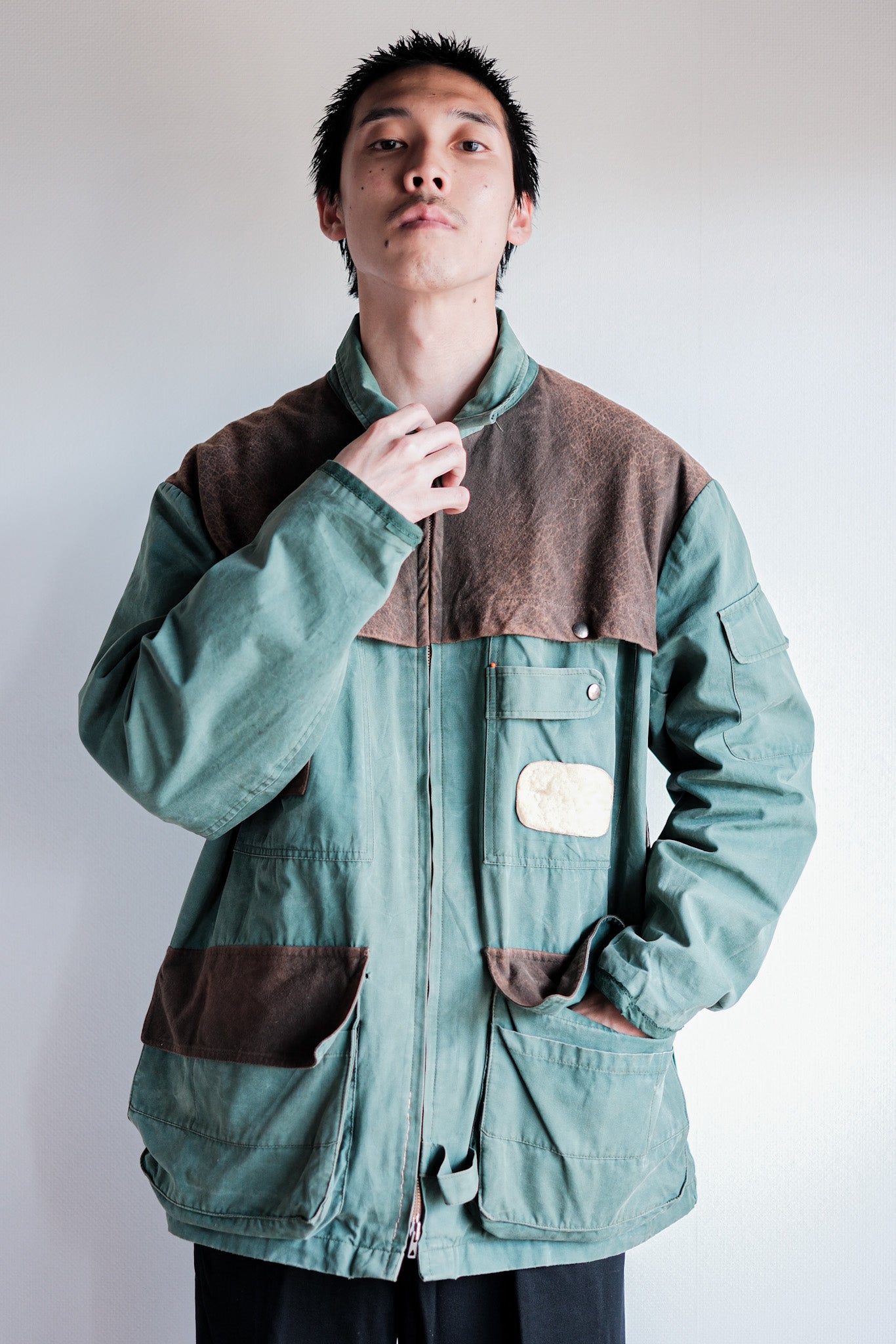 【~60's】French Vintage Hunting & Fishing Cotton Jacket Size.52 "L'ESQUIMAU"