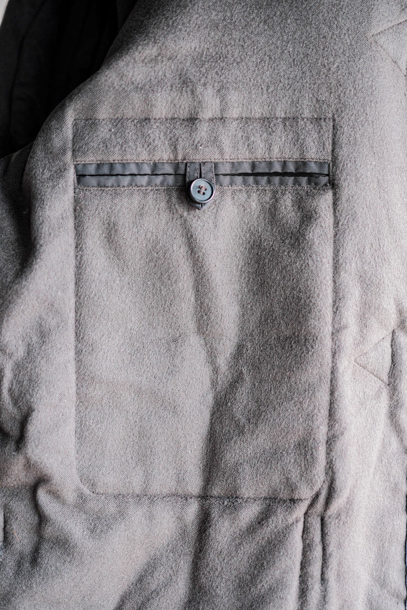 ［~90's］Old Hermès Paris Dark Brown Polyamide Duffle Coat Size.54